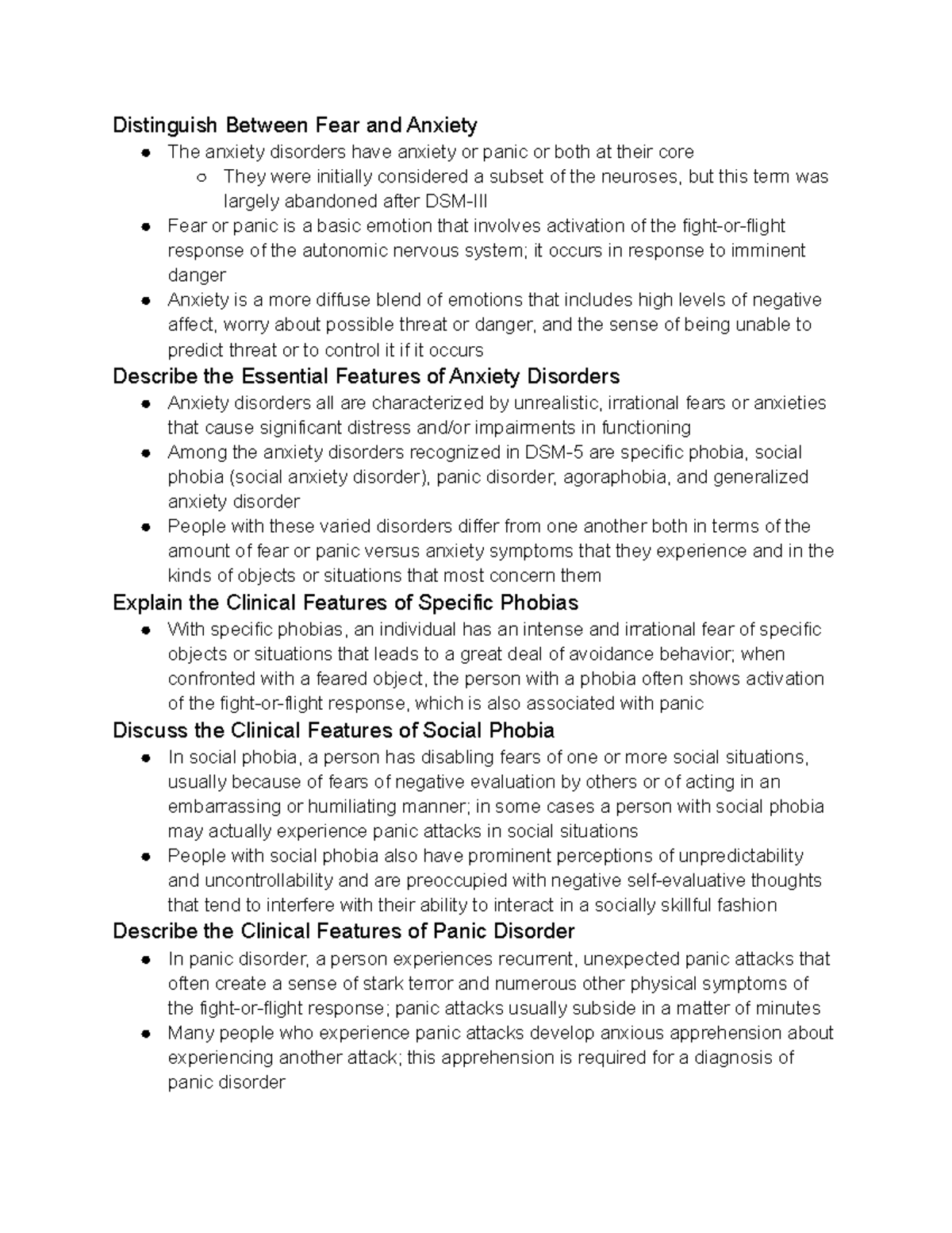 abnormal-psychology-chapter-6-summary-distinguish-between-fear-and