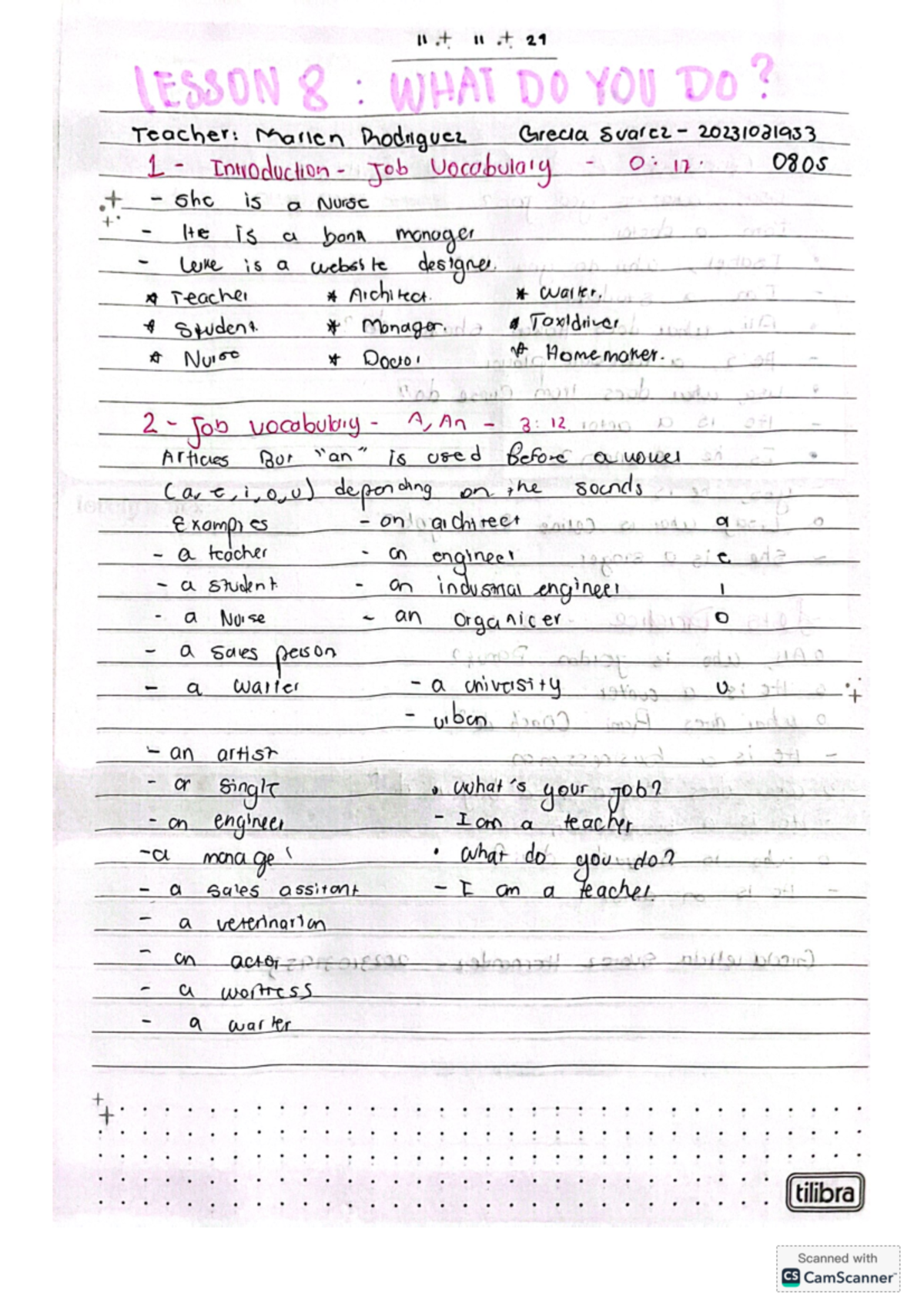 Cam Scanner 11-14-2024 17 - 11 29 LESSON 8 WHAT DO YOU DO? Teacher ...