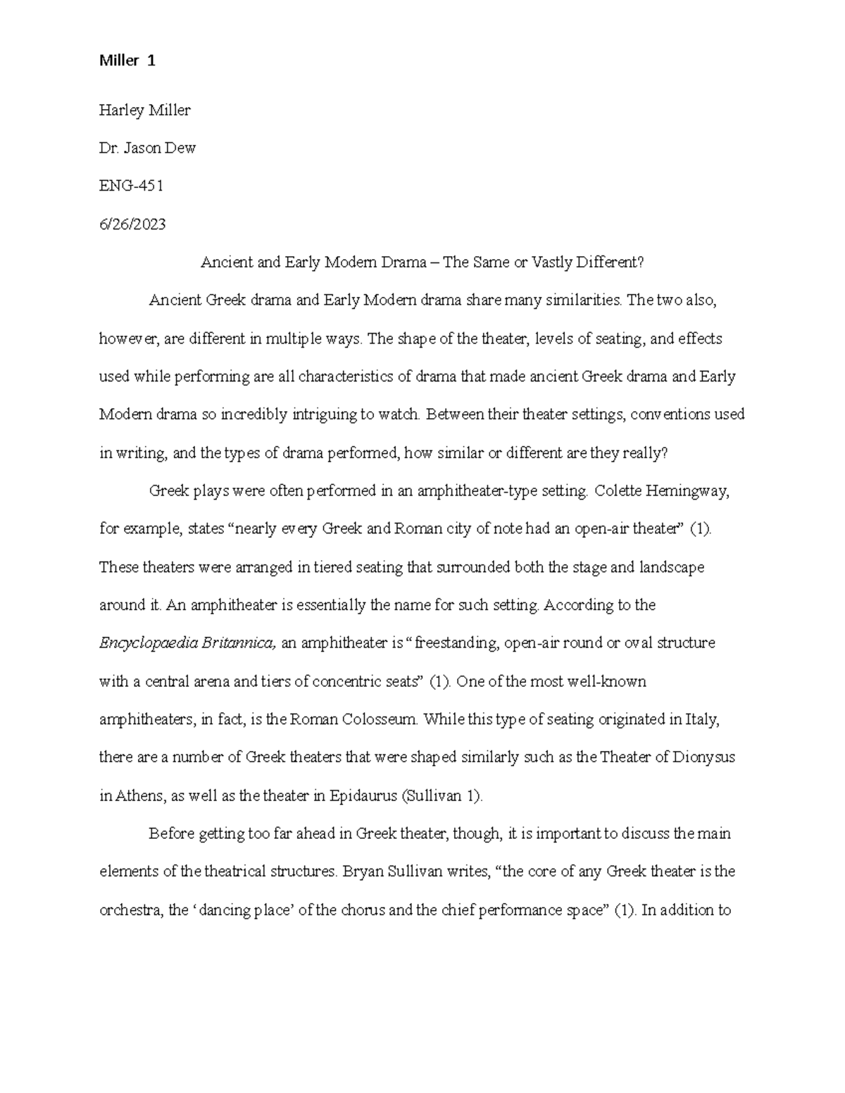 modern american drama essay