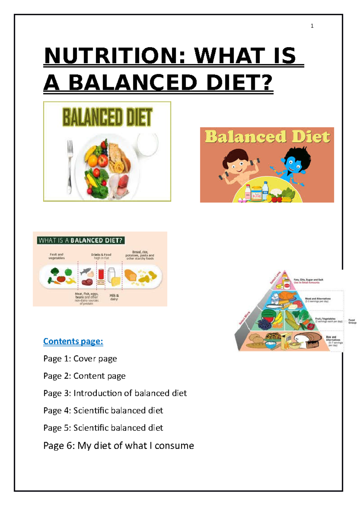 Balanced diet - How to draw up a diet plan and workout BMI. - NUTRITION ...