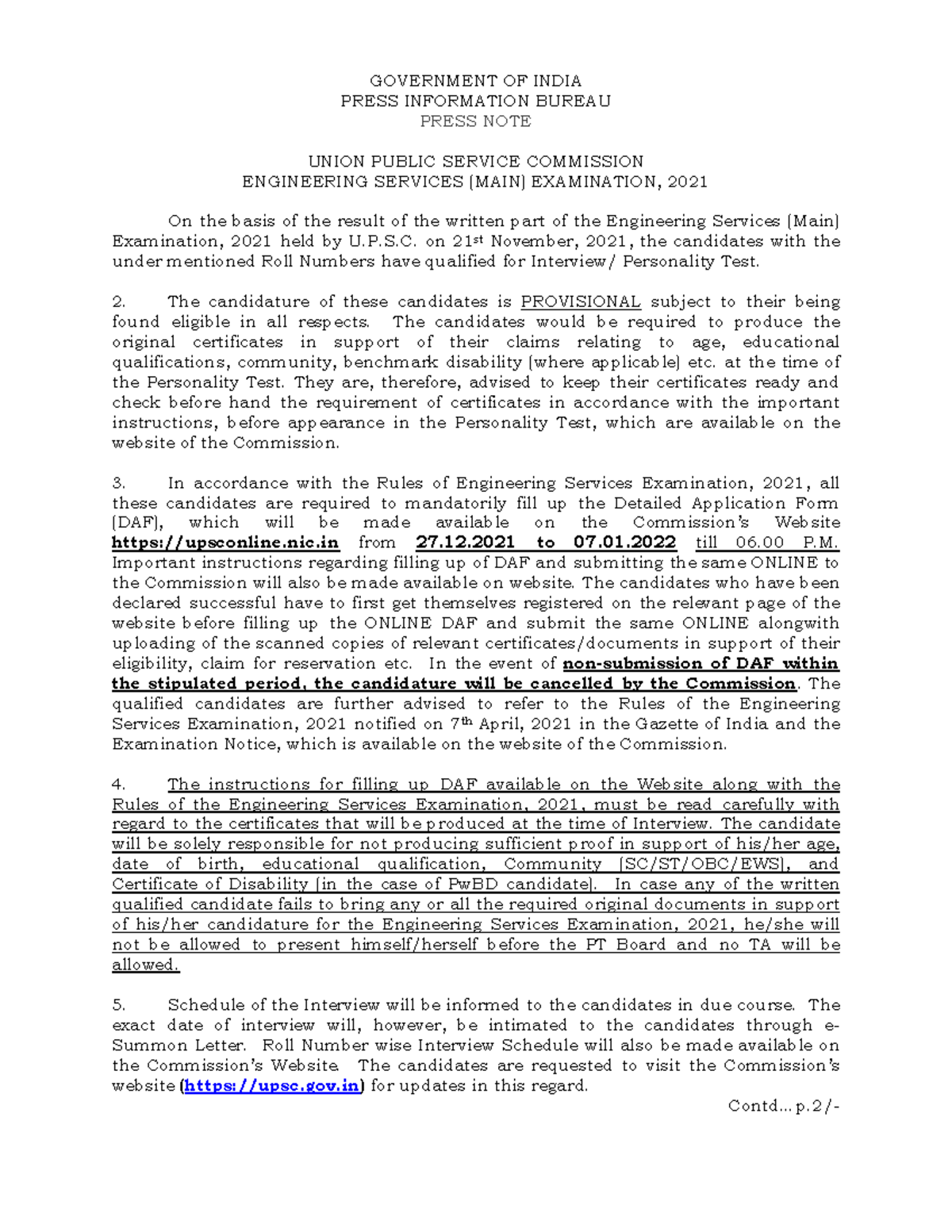 WR ESEM 21 Engl Roll 221221 - GOVERNMENT OF INDIA PRESS INFORMATION ...