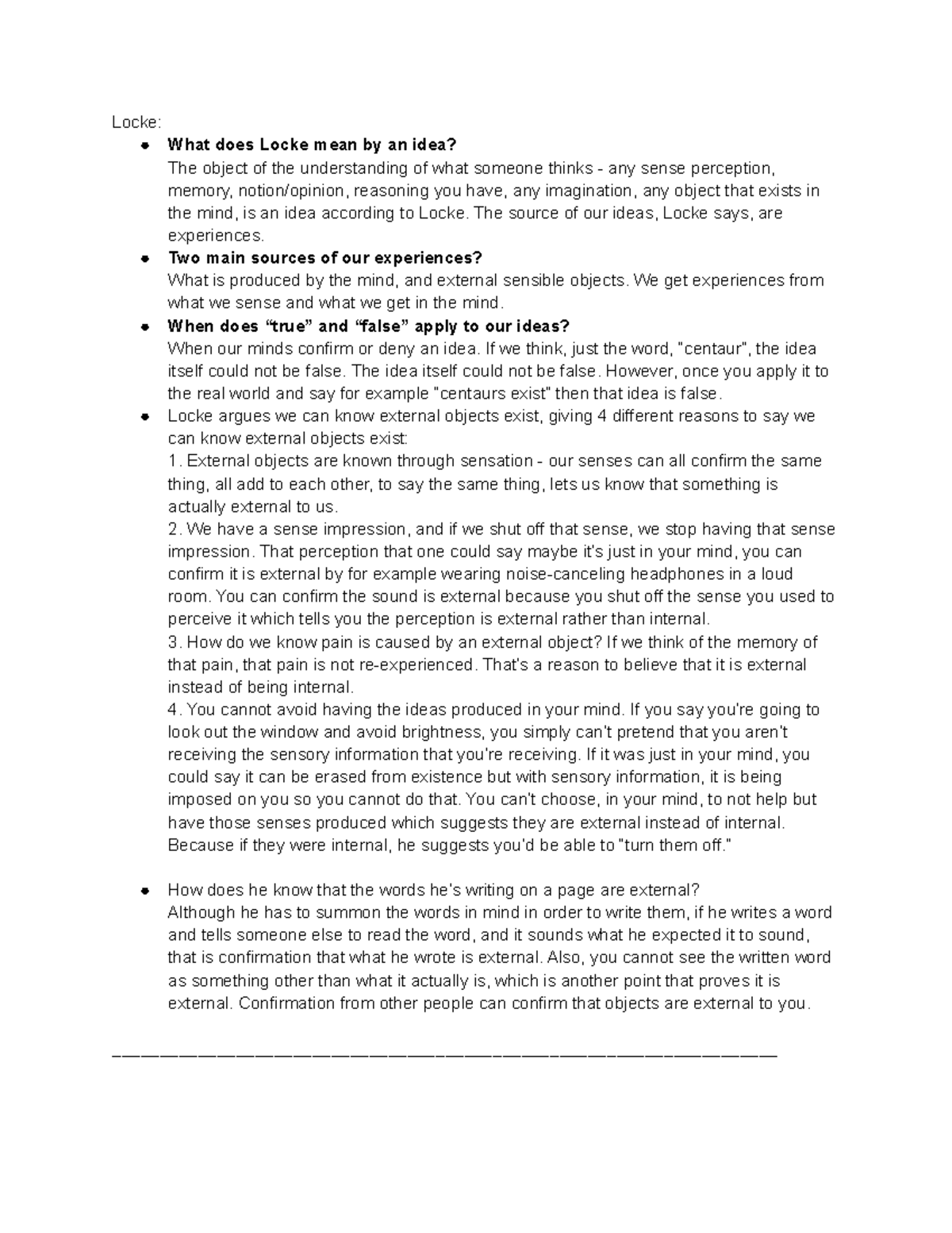 PHIL1101 April 21 Davenport Locke What does Locke mean by an idea