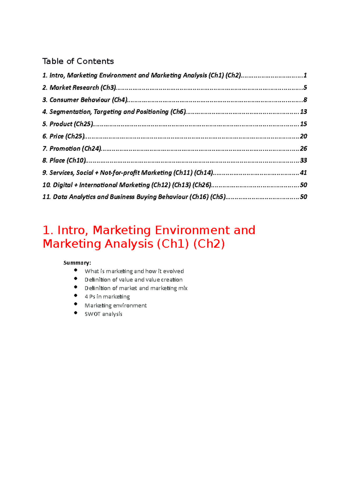 Marketing Exam Notes - 024108 - Studocu