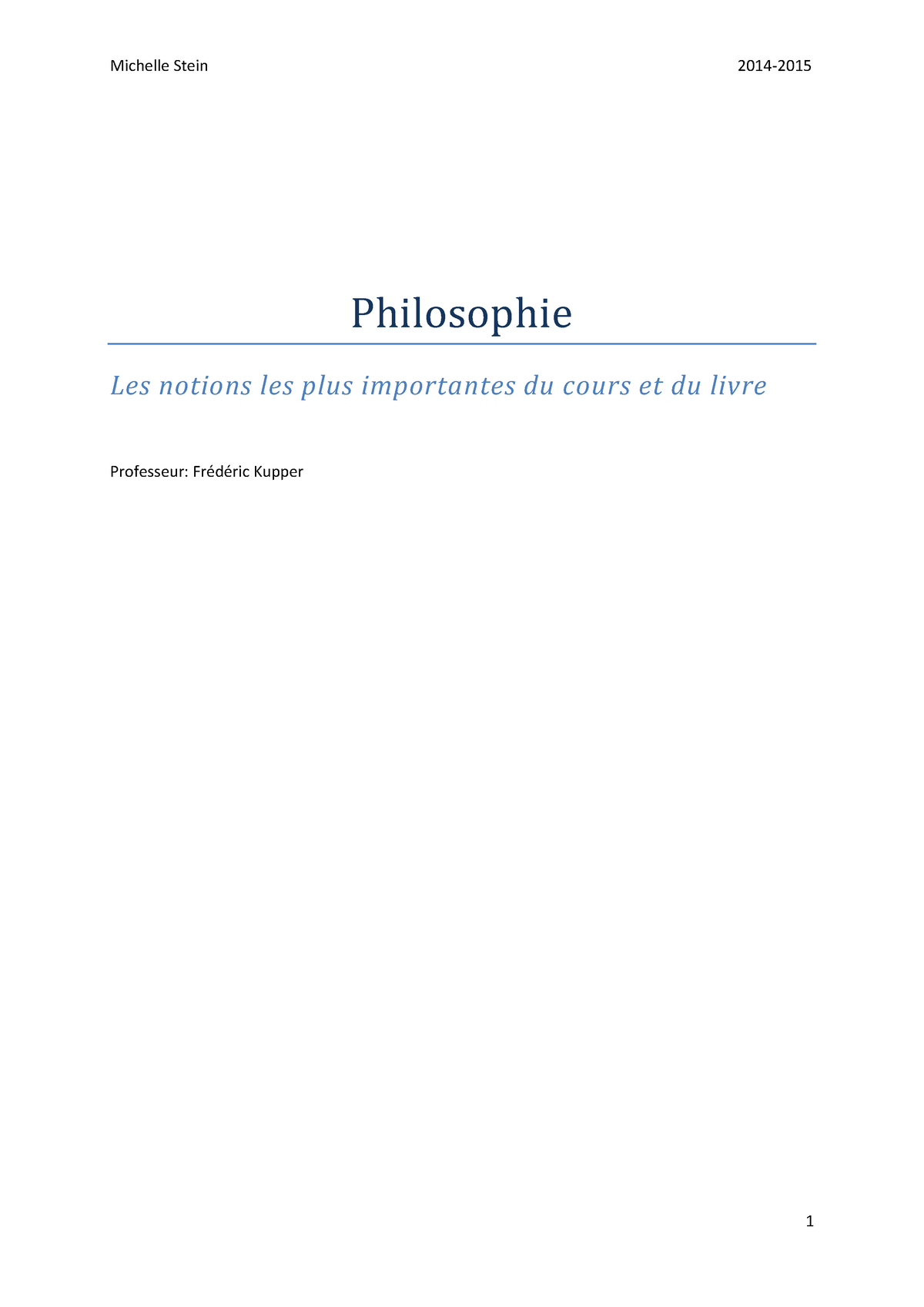 Les Repres Les Plus Importants Du Cours Et Du Livre - Philosophie Les ...