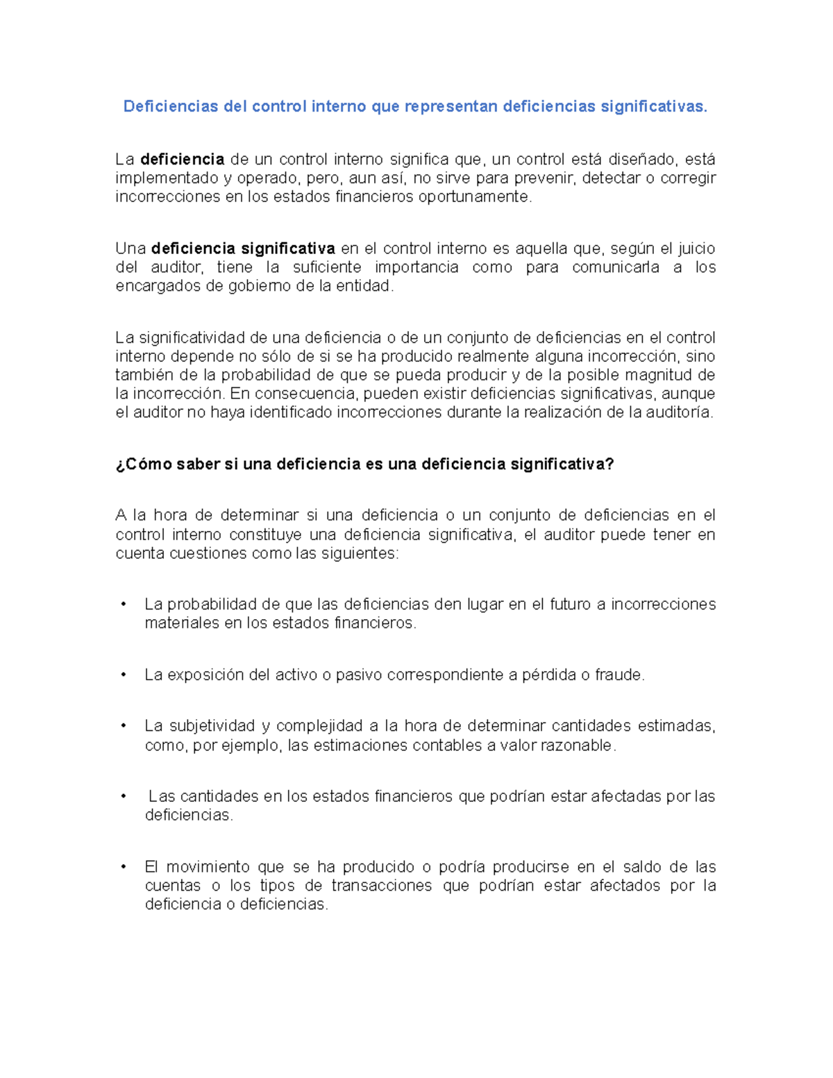 Control Interno EV 4 - Descripcion de pruebas significativa ...