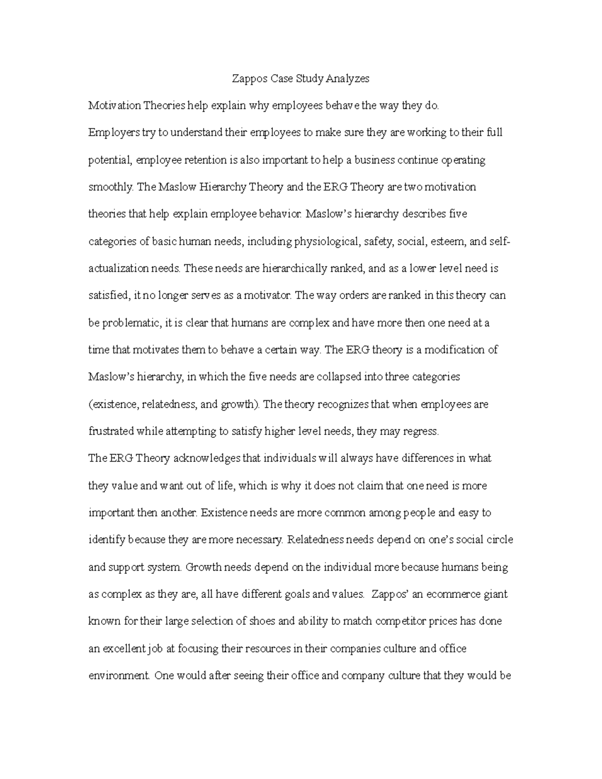 Zappos financial performance image