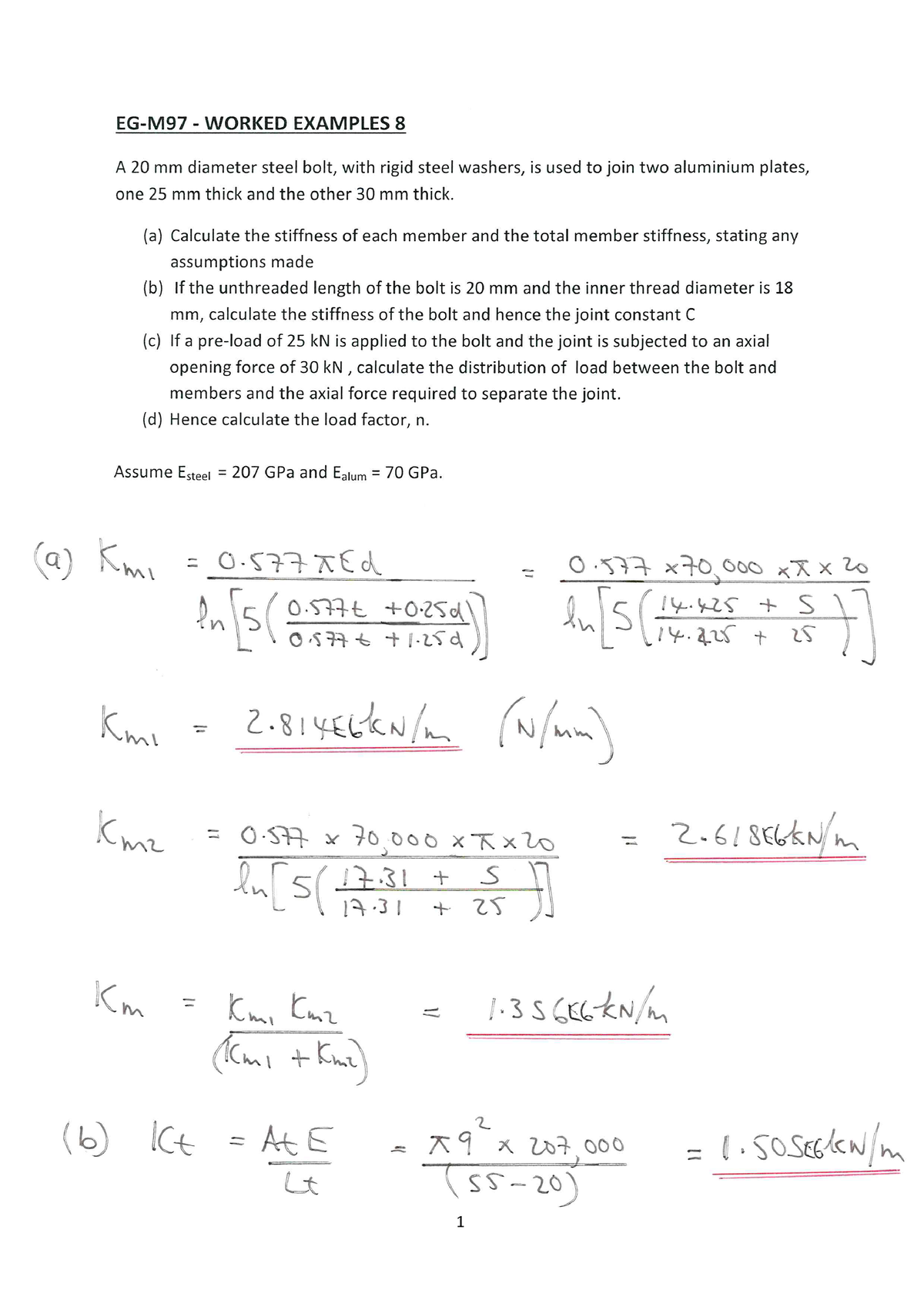 Worked Examples 8 - Work Exapmle - Eg-m97 - Studocu