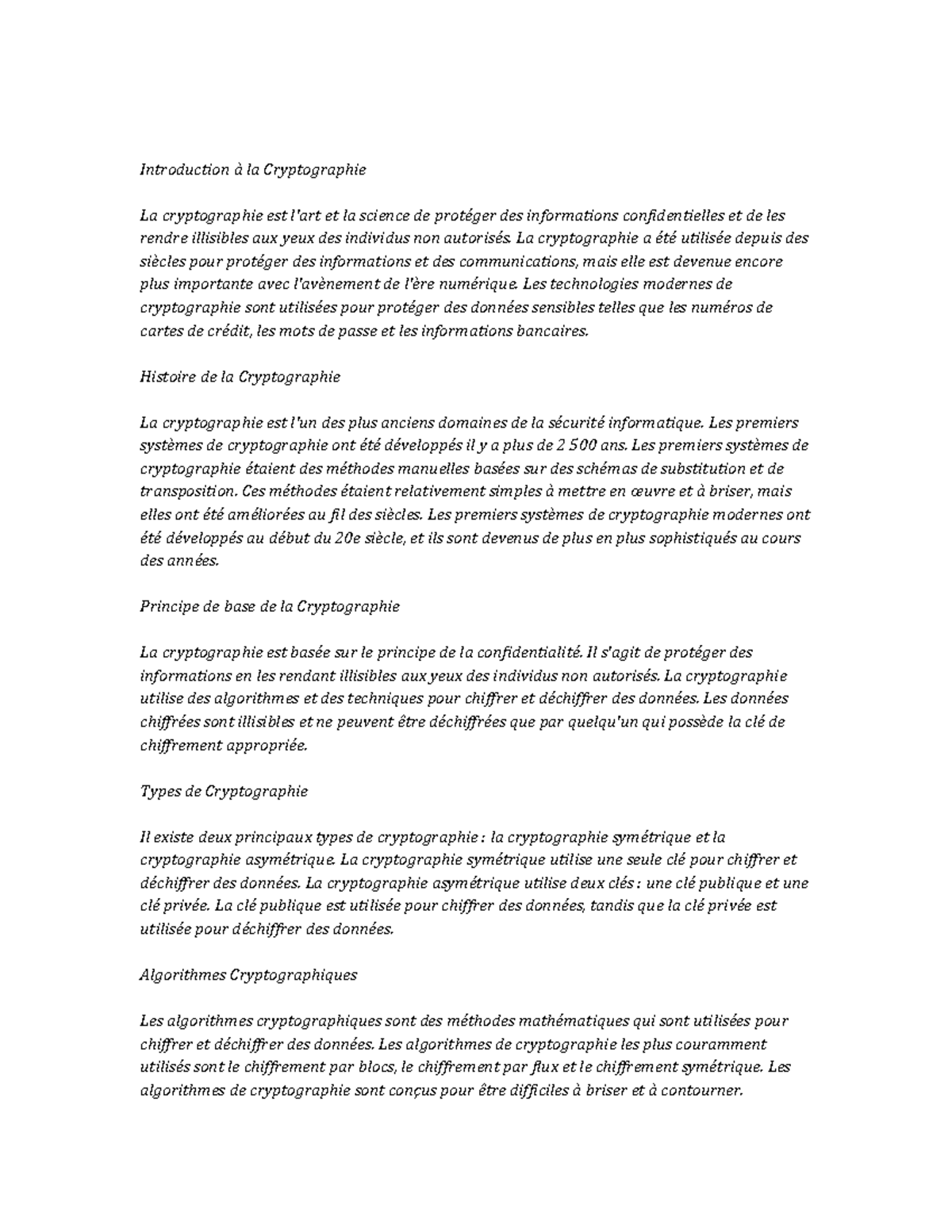 Cryptography Notes De Cours - Introduction à La Cryptographie La ...