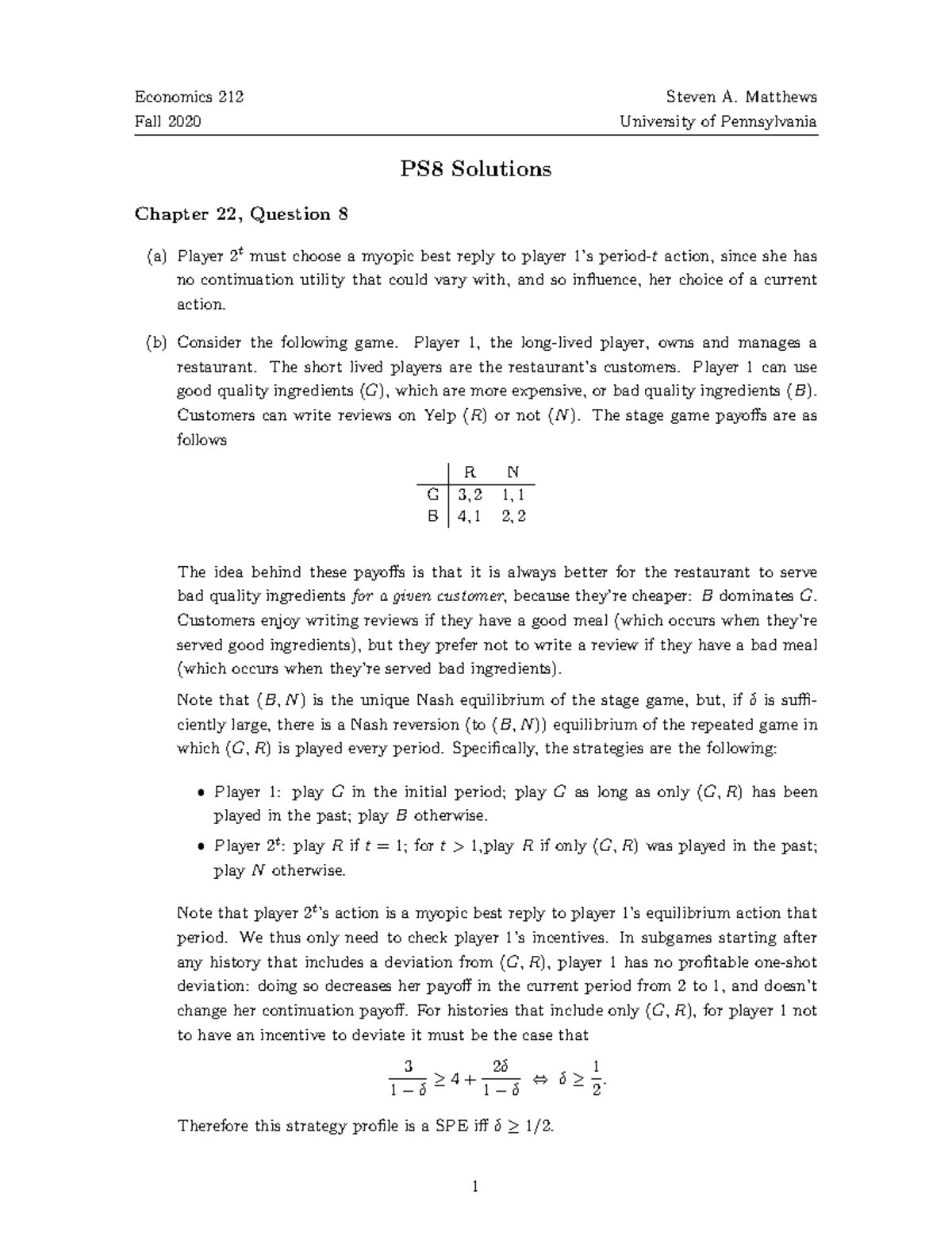 Solns ps8 212 Fall 2020 - Solutions to practice questions for the ...