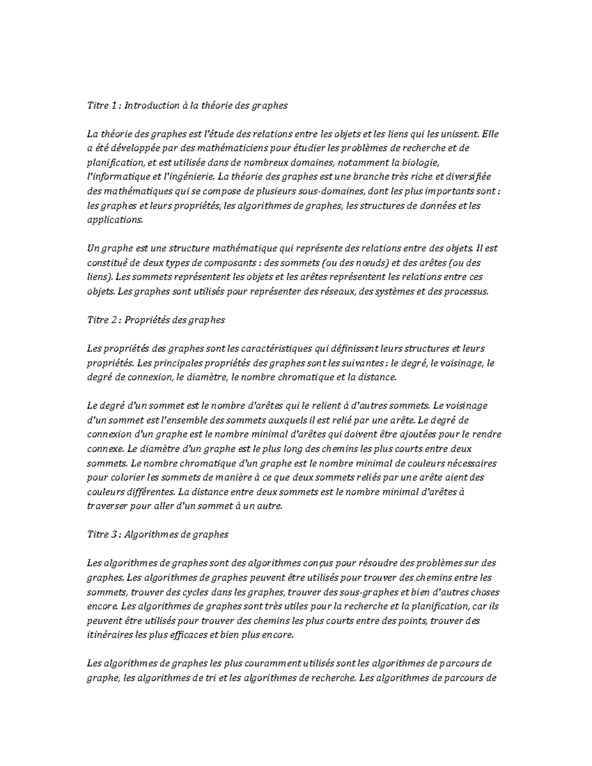 Graph theory lecture notes titre 1 introduction la th orie des