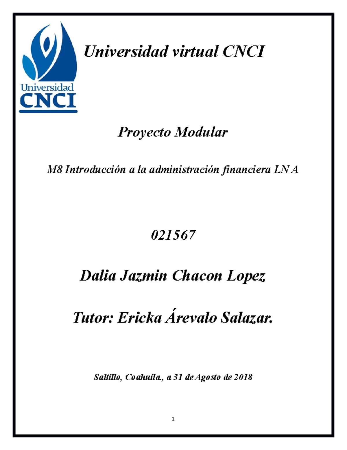 Proyecto Modular - Actividades Obligatorias - Universidad Virtual CNCI ...