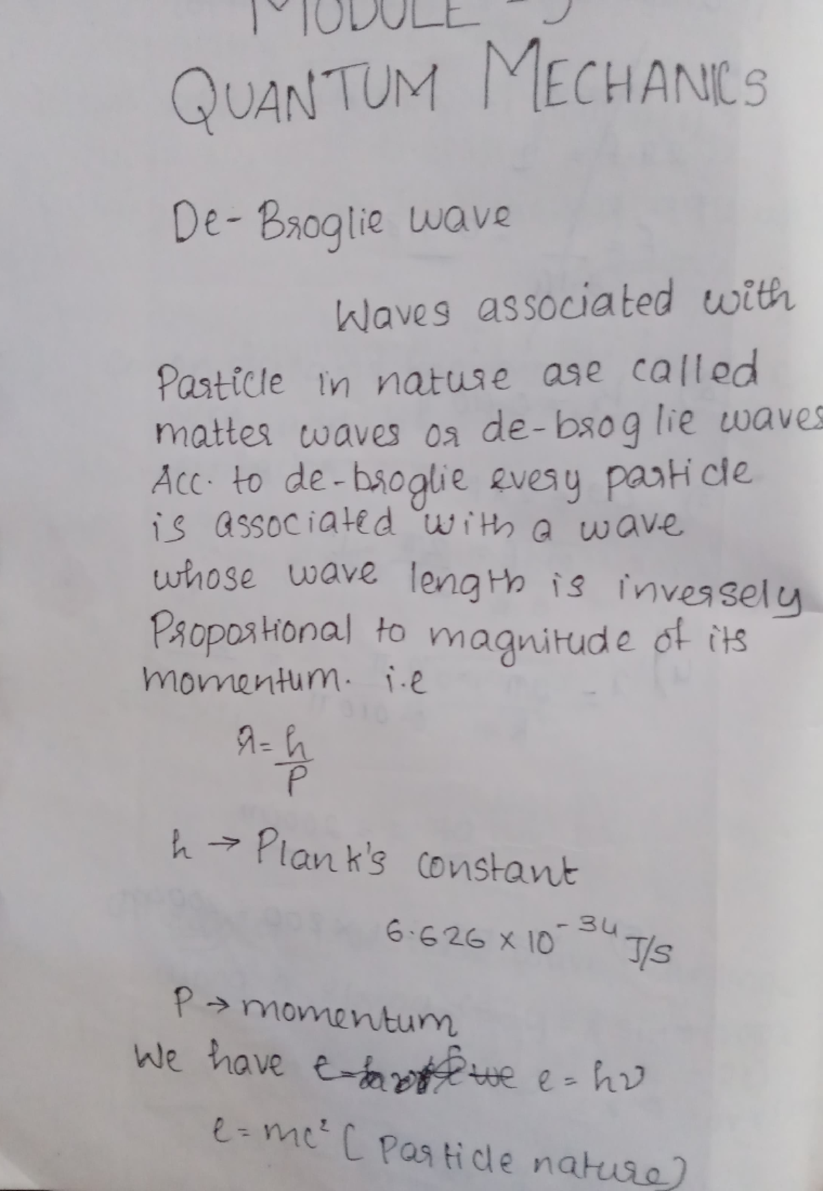 Quantum Mechanics - B Tech Physics Lecture Notes - \ V LULJOLL - J OuAN ...