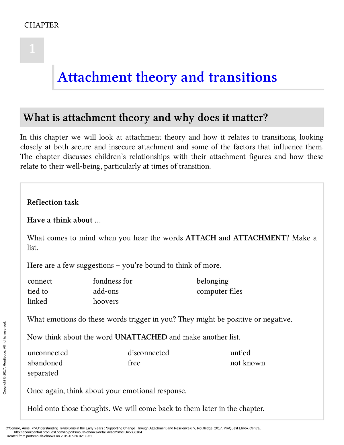 attachment theory essay introduction