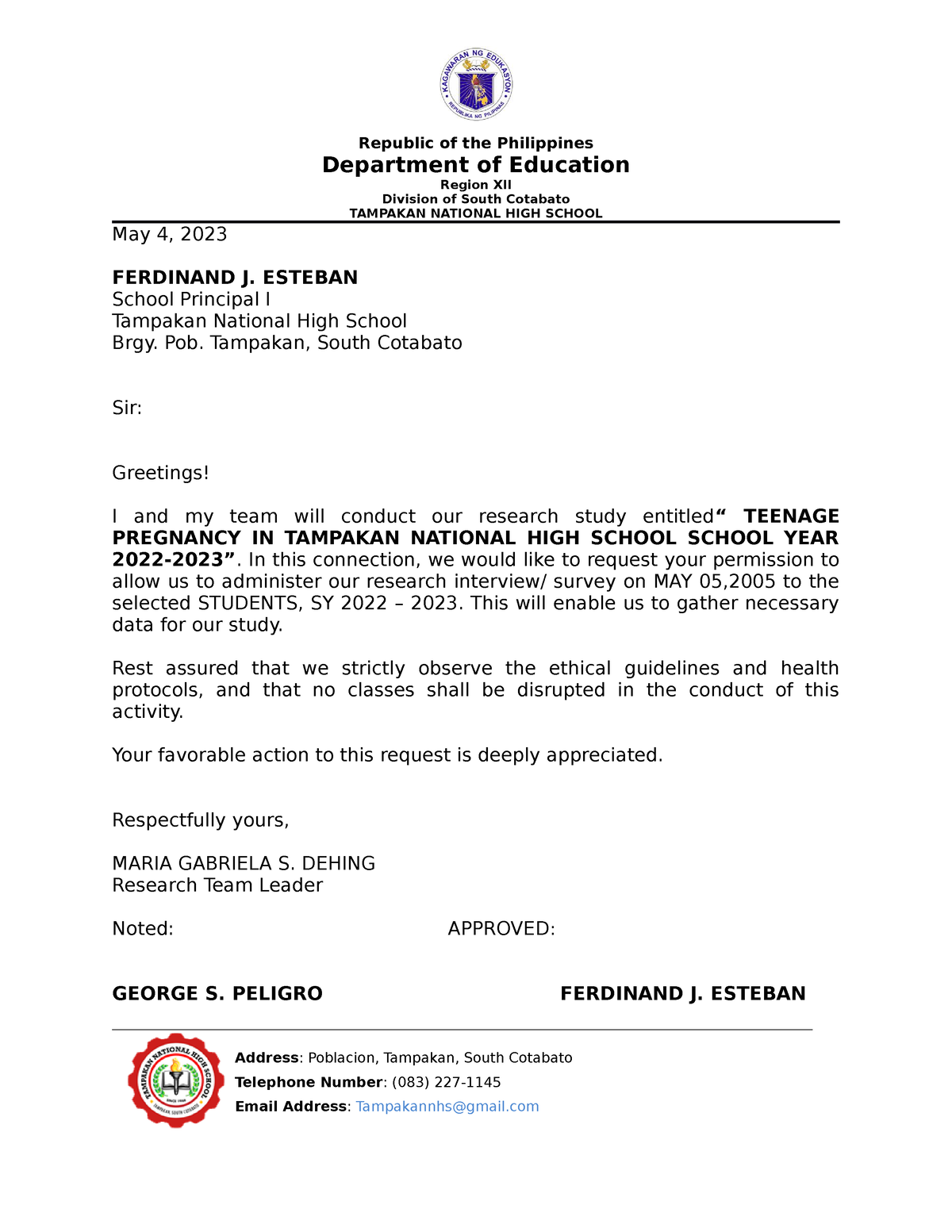 Letter-to-conduct-Study - Republic of the Philippines Department of ...