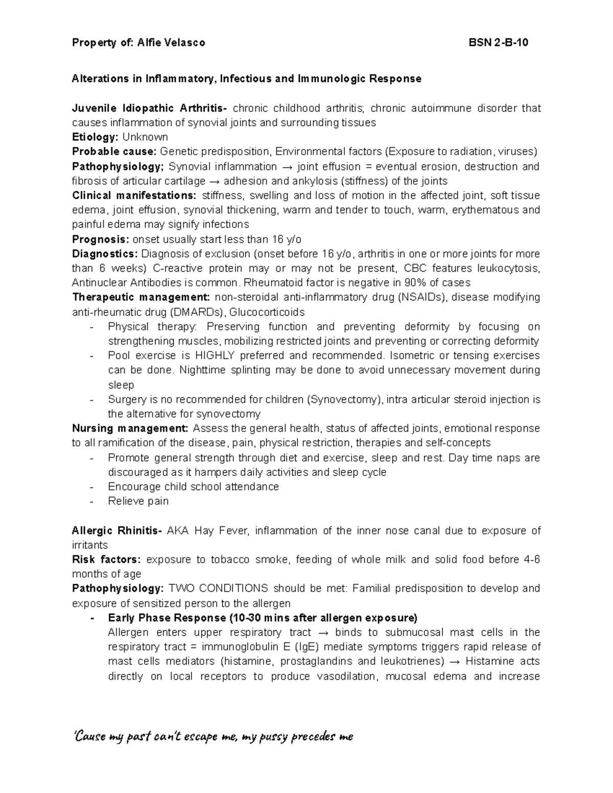 ncma-219-finals-reviewer-alterations-in-inflammatory-infectious