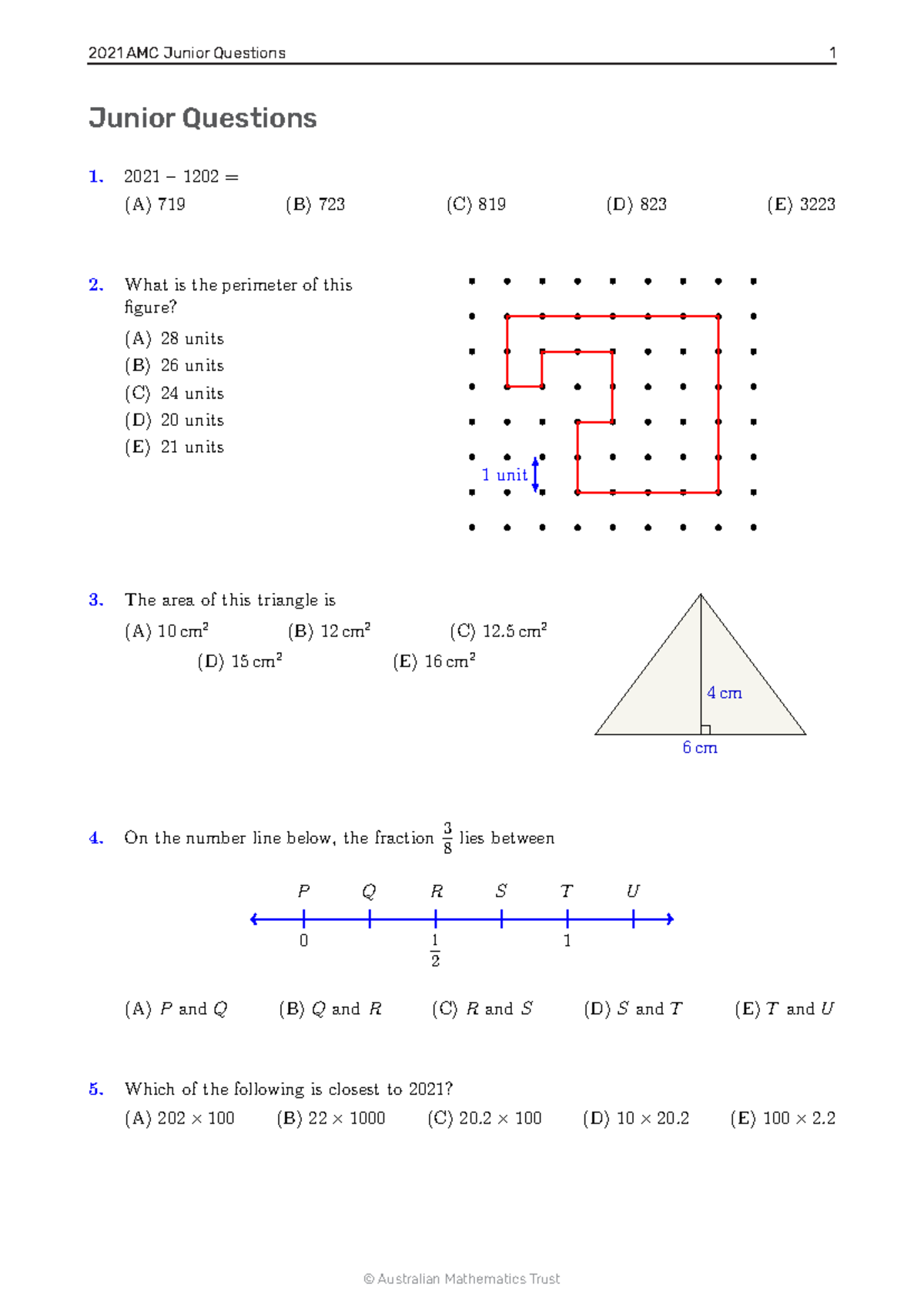 AMC 2021 JUN - practice - Junior Questions Questions – Junior Division ...