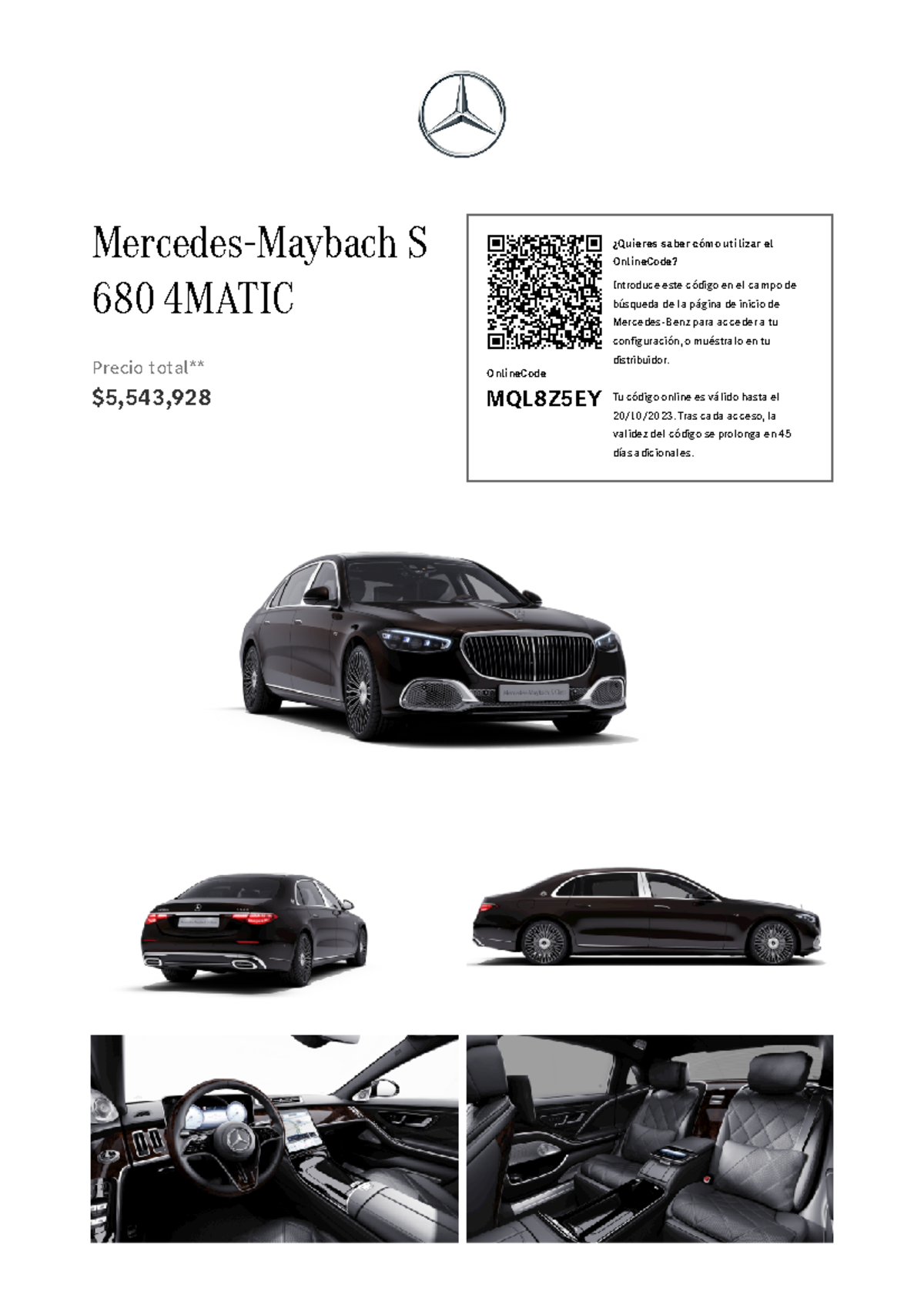 MercedesMaybach S 680 4 Matic MQL8Z5EY MercedesMaybach S 680 4MATIC