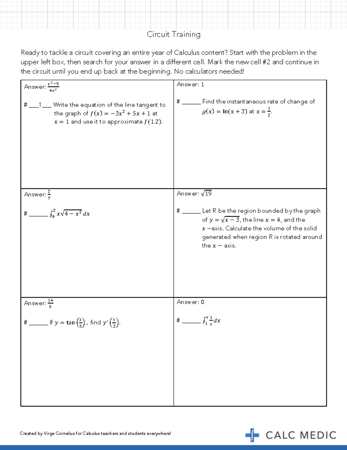 The Last Circuit - Calc Medic - Created by Virge Cornelius for Calculus ...