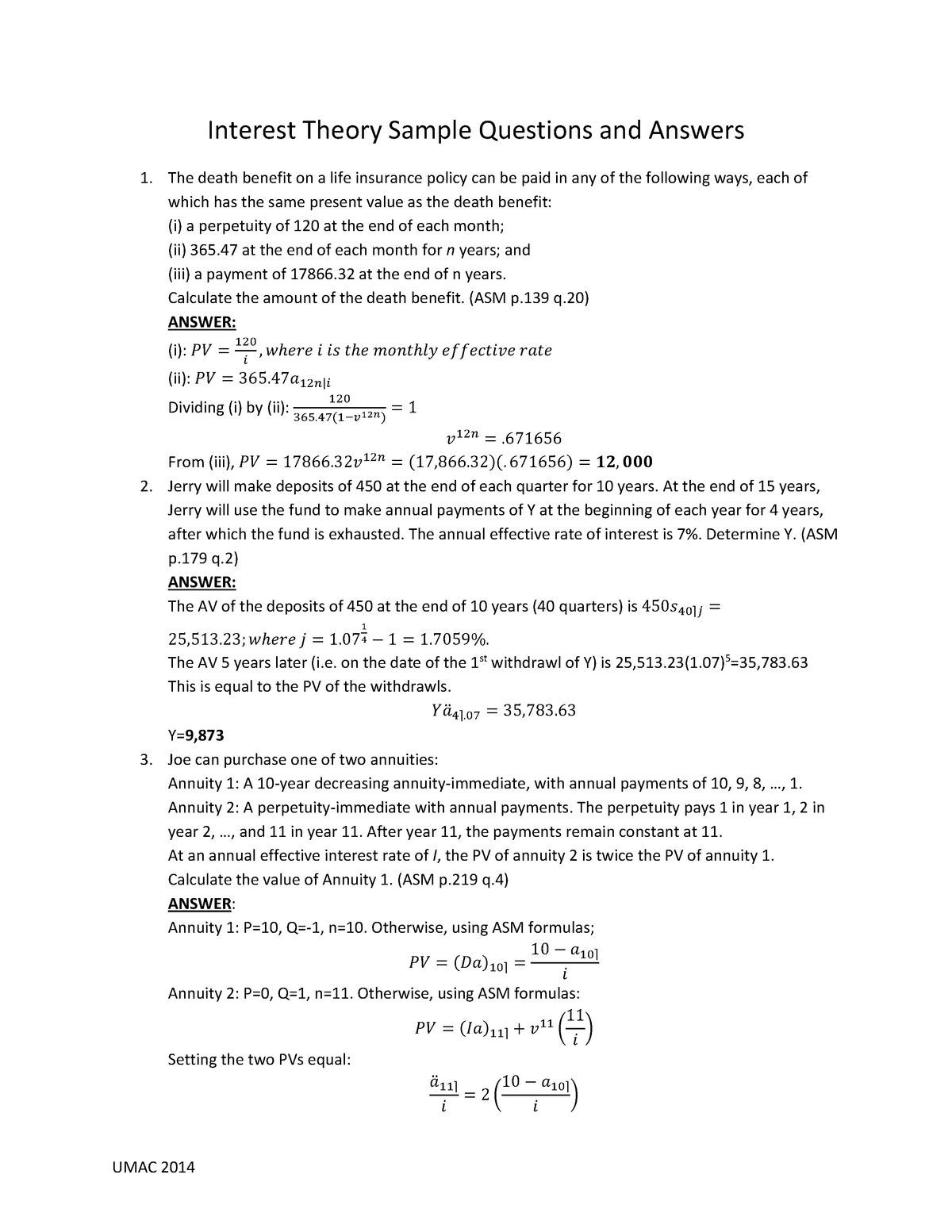 ASM Latest Exam Notes