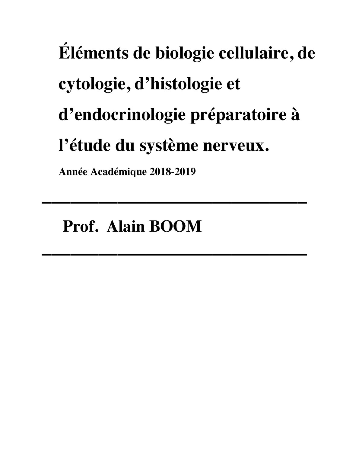 Chapitre 1- Introduction à La Cellule - Composition Et Type De Cellules ...