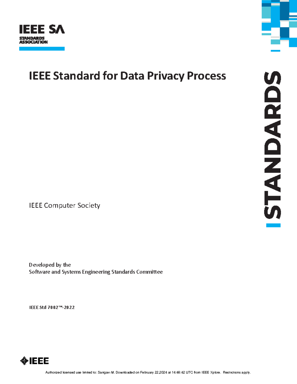7002-2022 - ethics notes - STANDARDS IEEE Computer Society Developed by ...