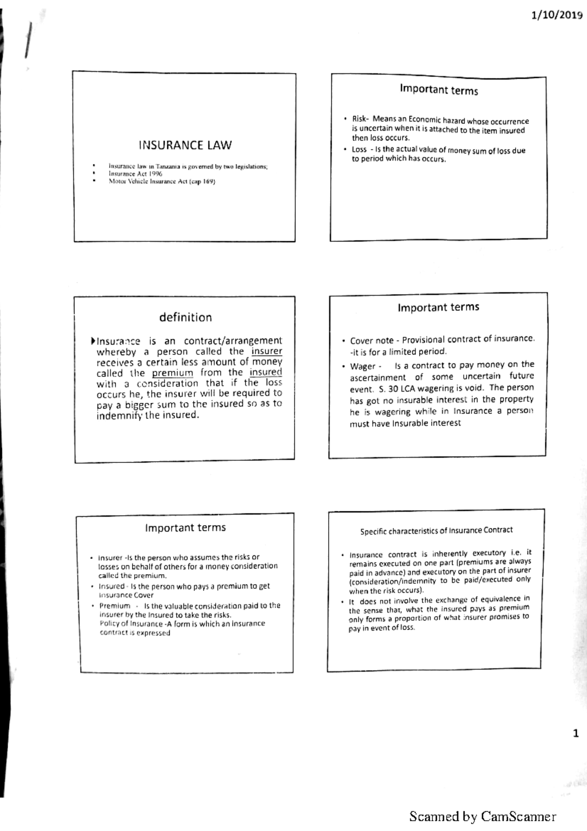 6. Insurance LAW - Production and operation management - Studocu