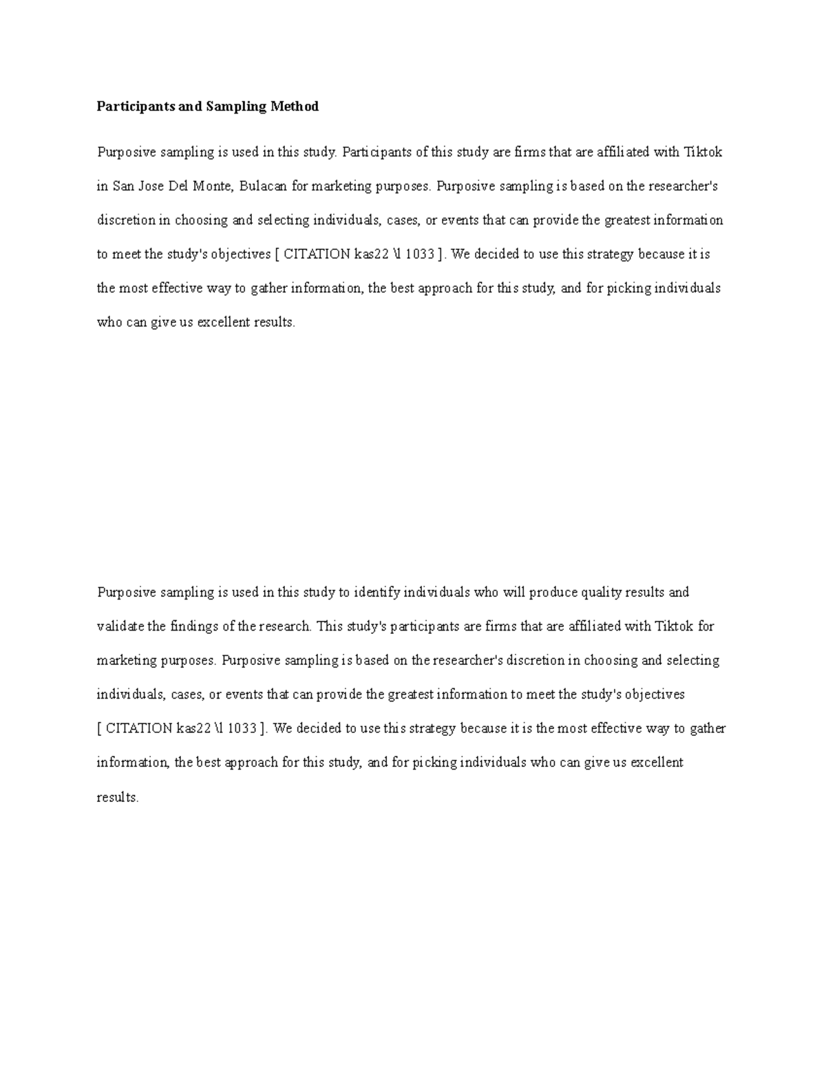 Participants and Sampling Method - Participants and Sampling Method ...