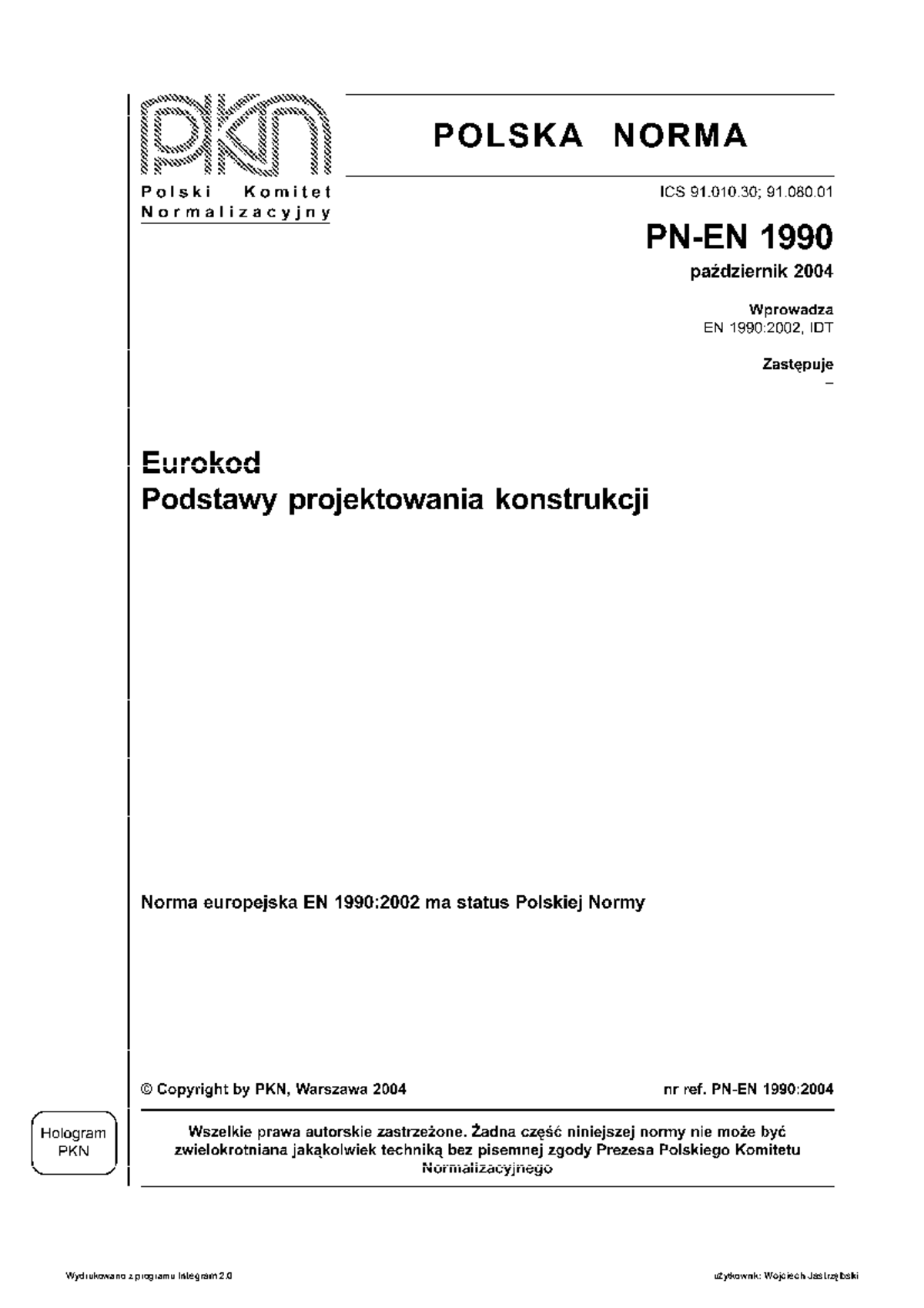 PN-EN-1990 2004-Podstawy-projektowania-konstrukcji - Budownictwo Ogólne ...