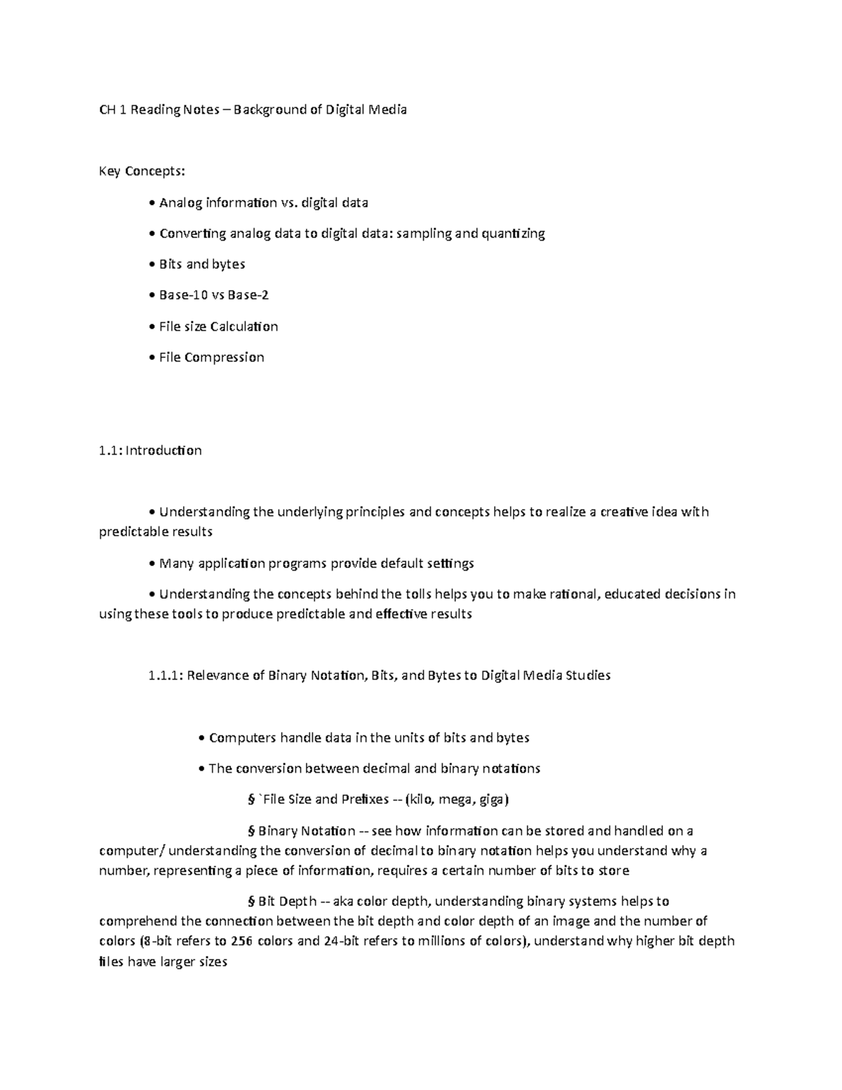DIG 2000 - CH 1 Notes - CH 1 Reading Notes – Background of Digital ...