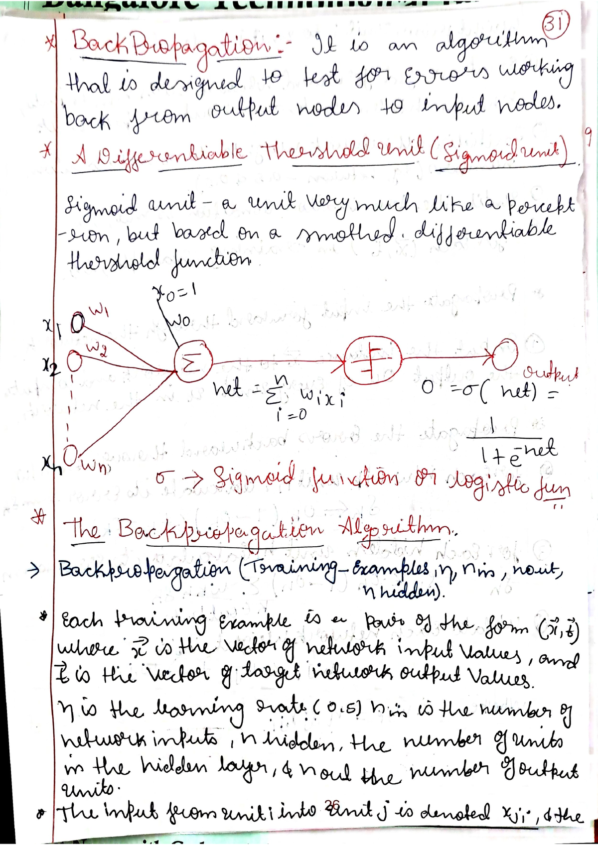 Back Propagation Summary Th Sem Cse Notes Th Sem Cse Notes Studocu