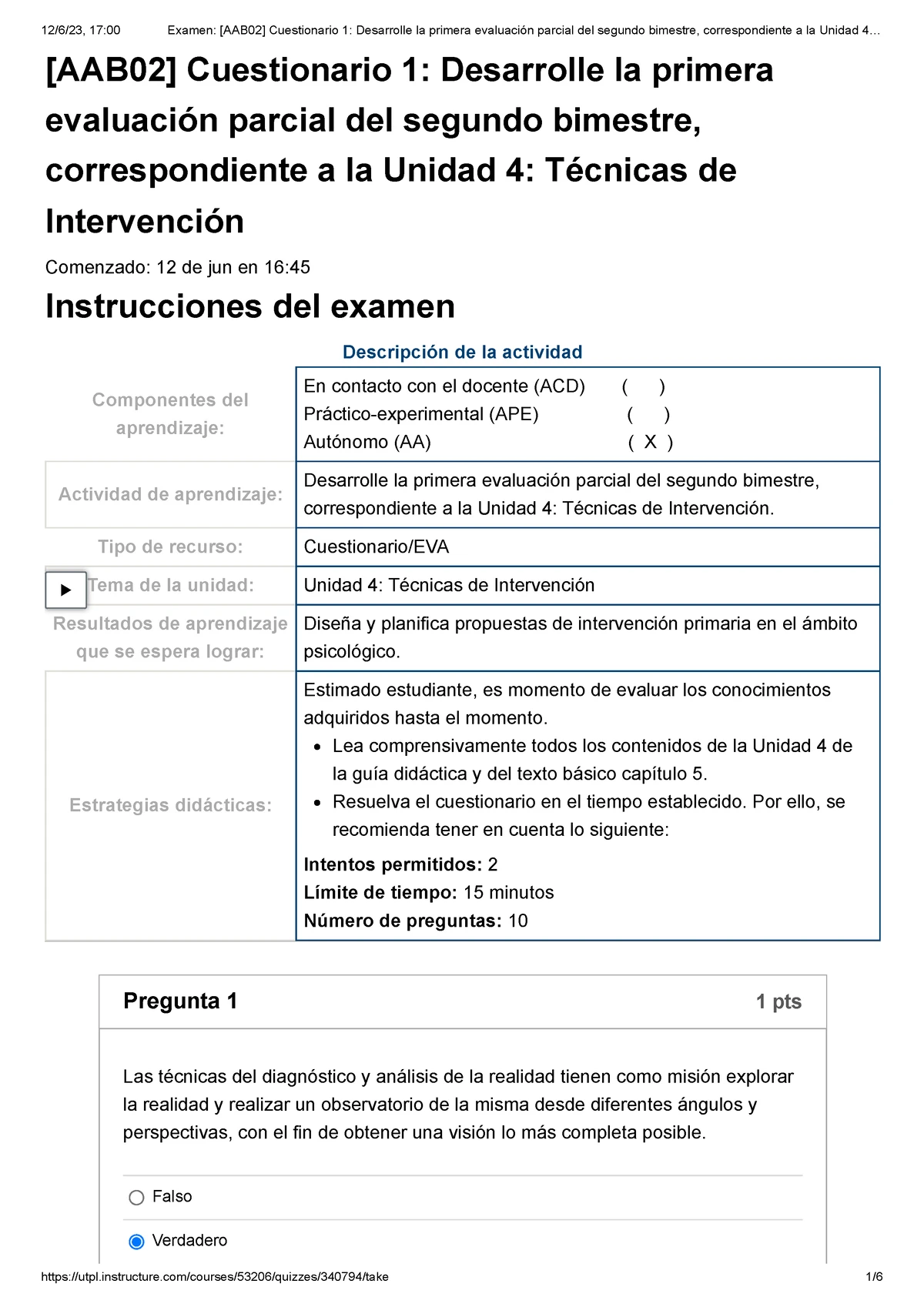 Examen [aab02] Cuestionario 1 Responda El Primer Cuestionario Parcial Sobre La Tercera Parte De