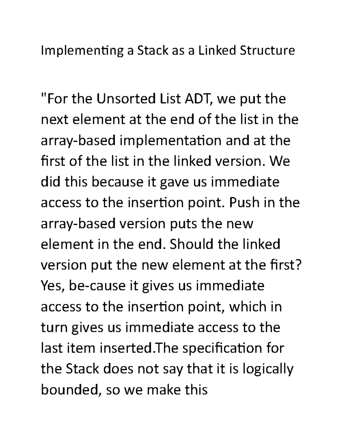 DS28 - Data Structure Notes - Implementing a Stack as a Linked ...