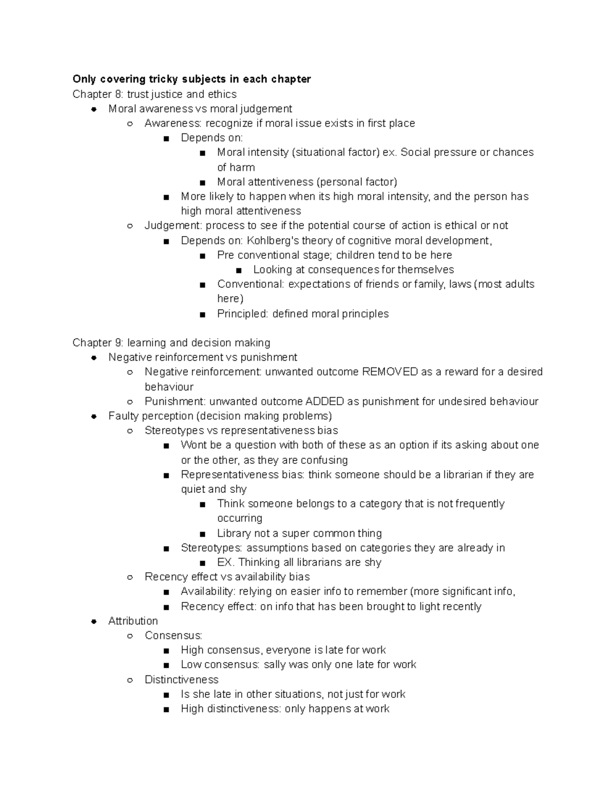 Org+Behaviour+Final+Review - Only covering tricky subjects in each ...