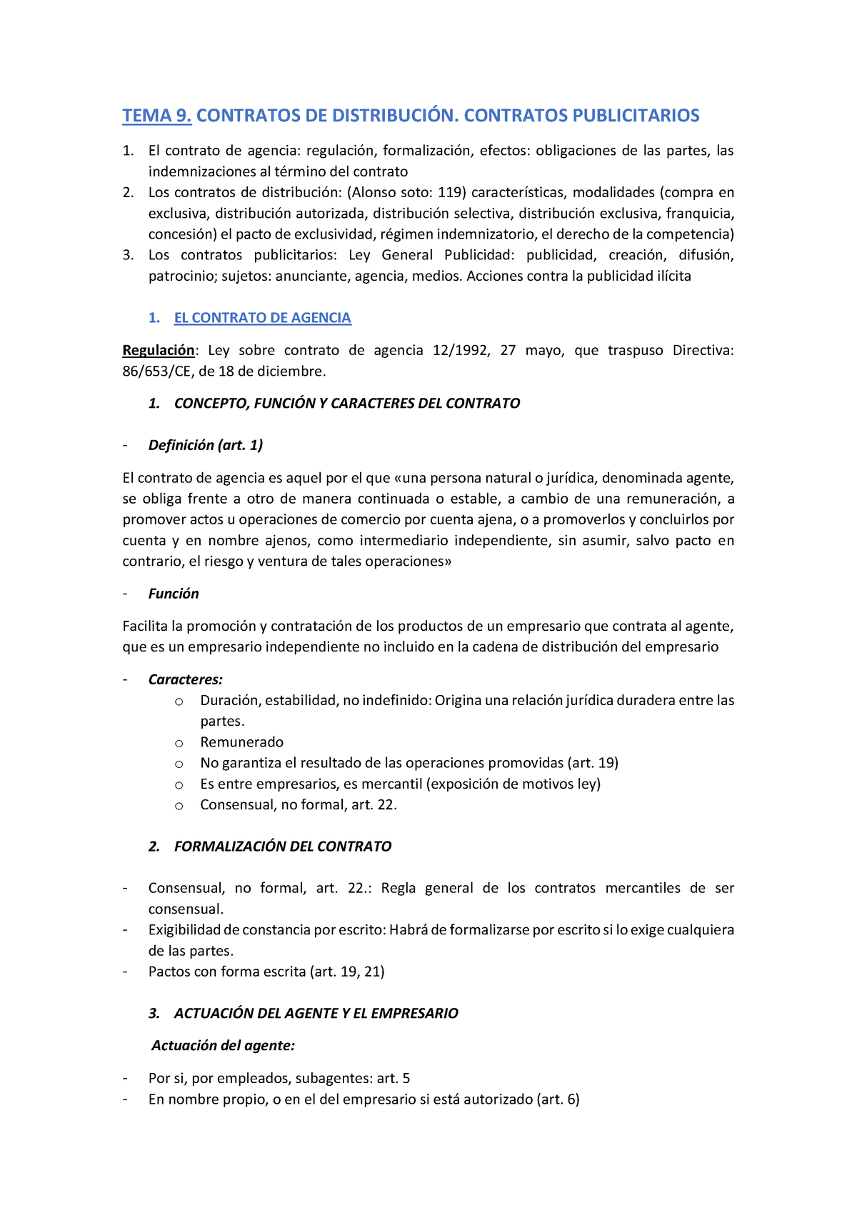 tema 9 apuntes contratación mercantil tema 9 contratos de