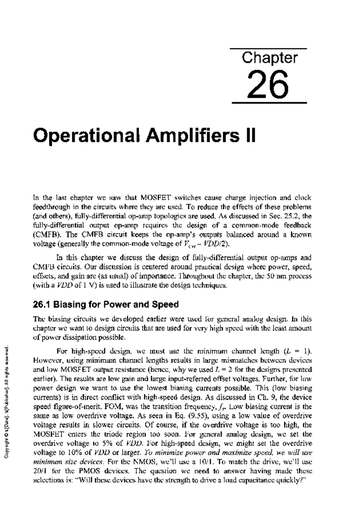 Chapter 26 Operational Amplifiers II1) - Chapter 26 Operational ...