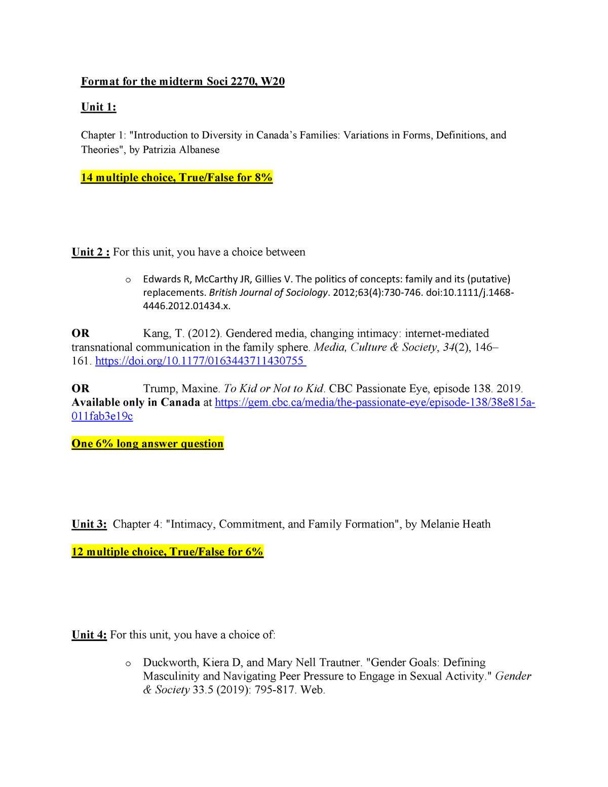 Soci 2270-081 082 midterm format W20 - Warning: TT: undefined function ...