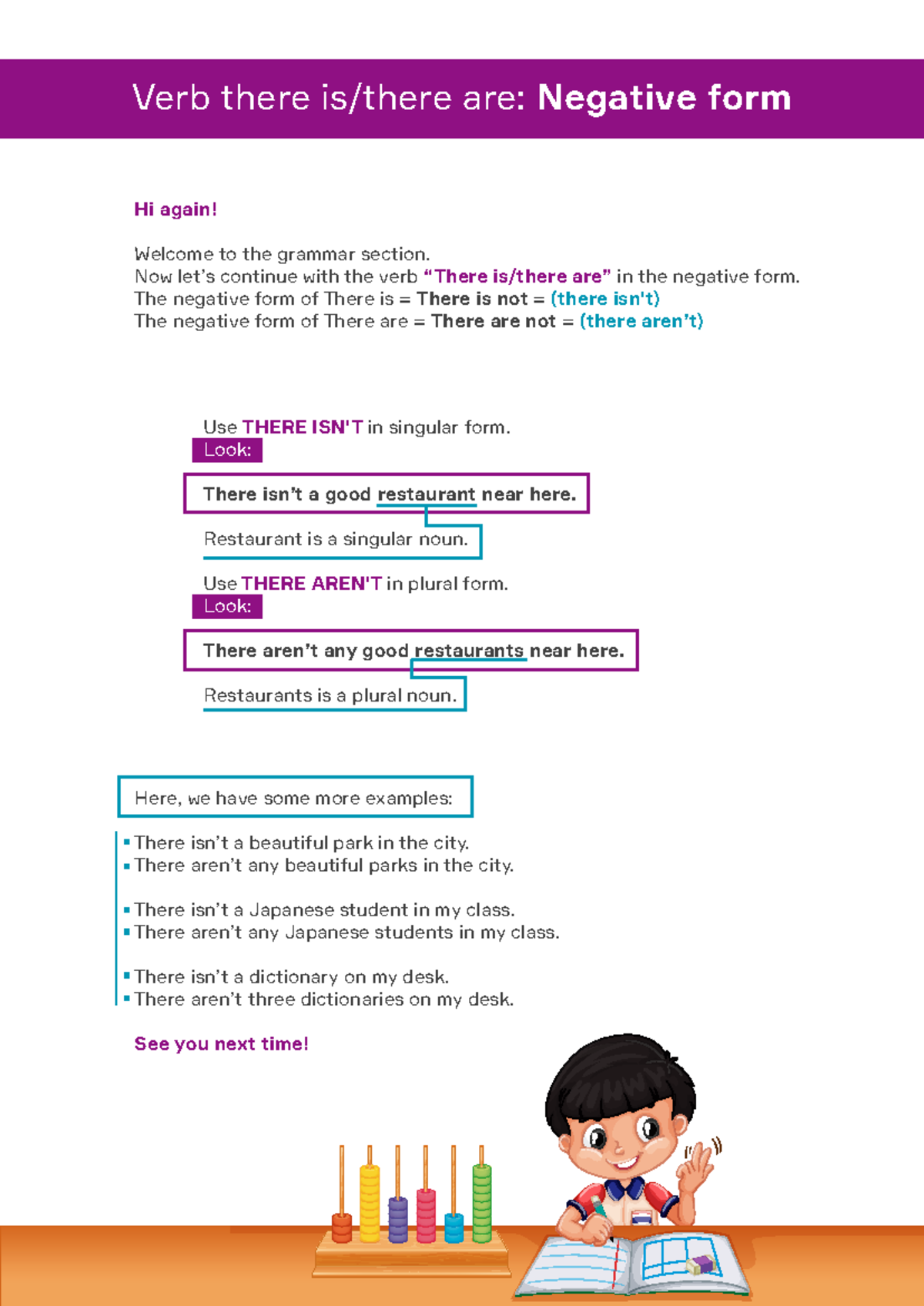 S3T2 Verb there is there are: - Here, we have some more examples: There ...