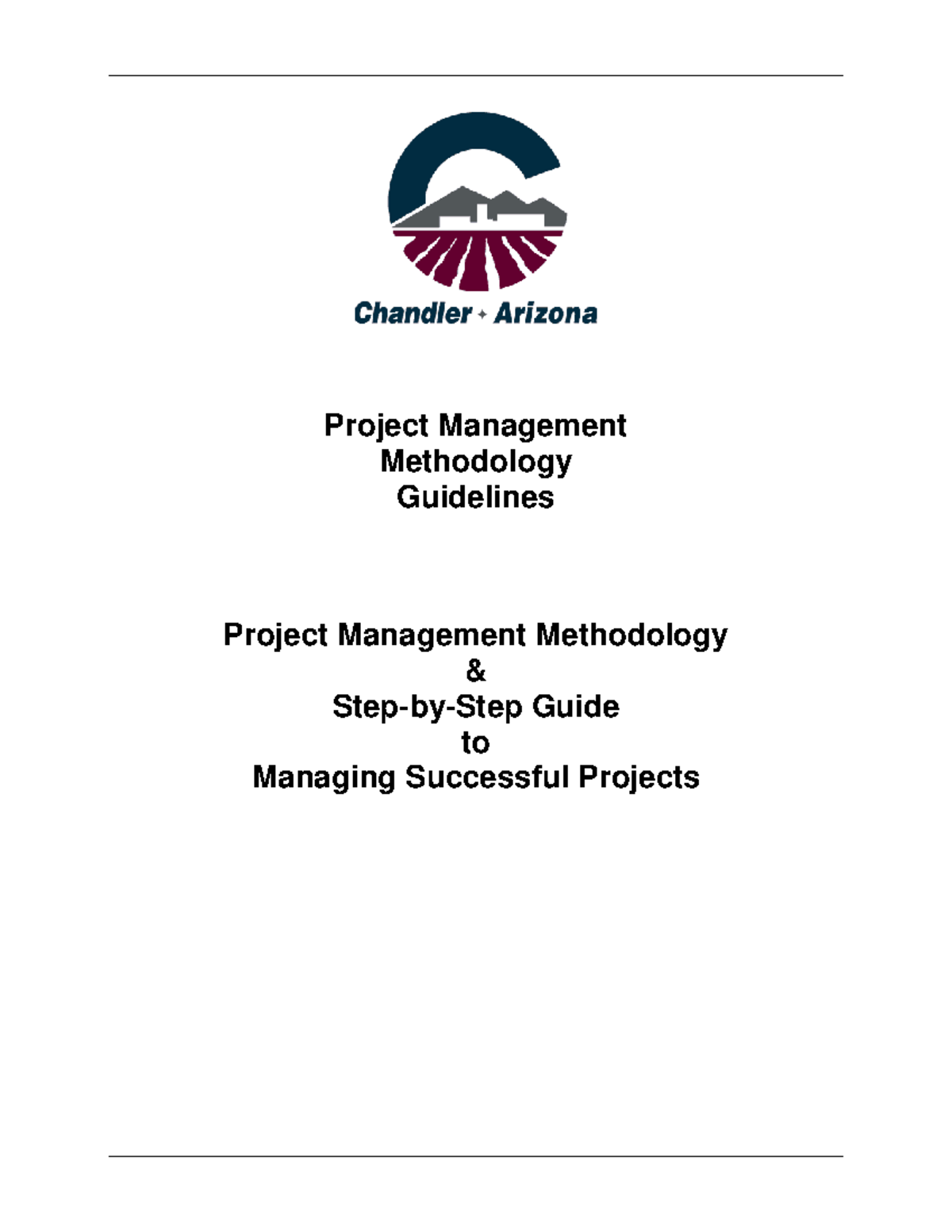 Project Management Handout - Project Management Methodology Guidelines ...