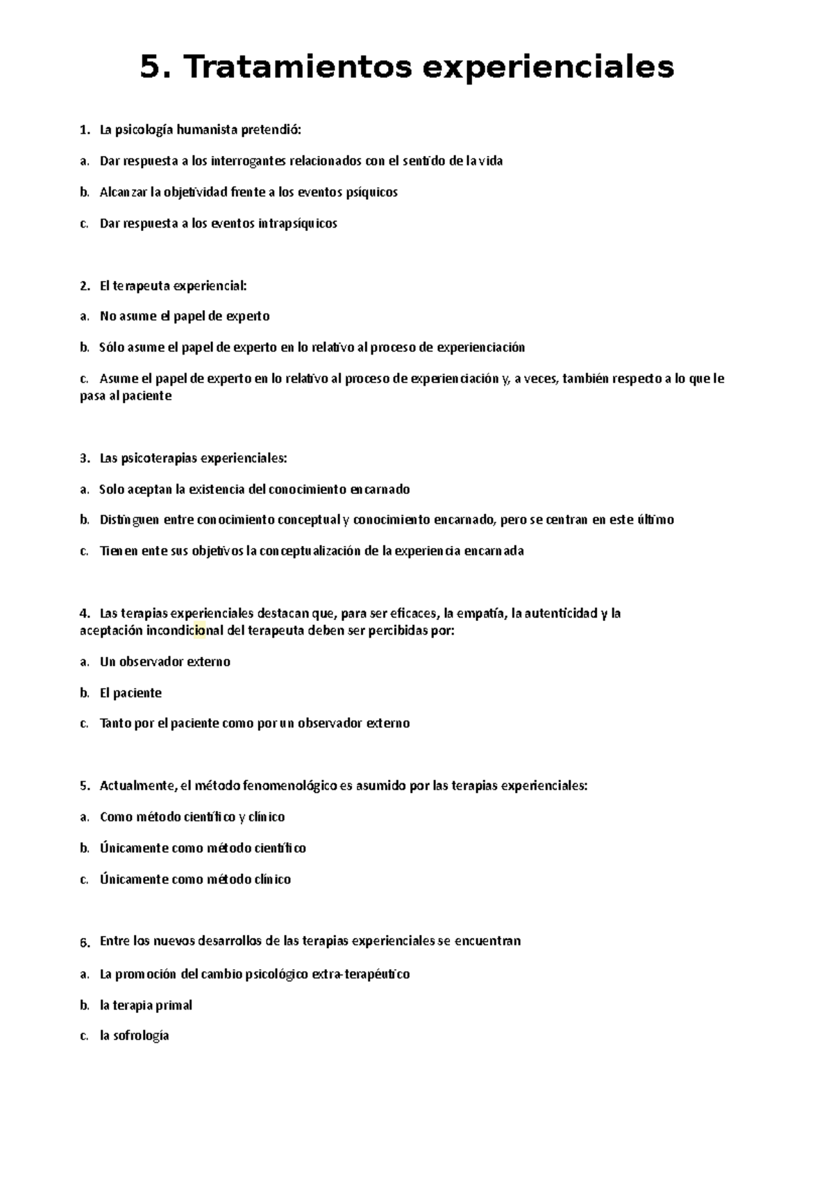 Tema 5. Preguntas De Examenes Con Solución - 5. Tratamientos ...