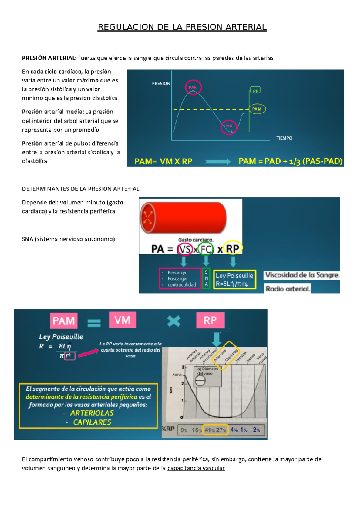 Mecanismos para la regulacion de la presion arterial - REGULACION DE LA ...