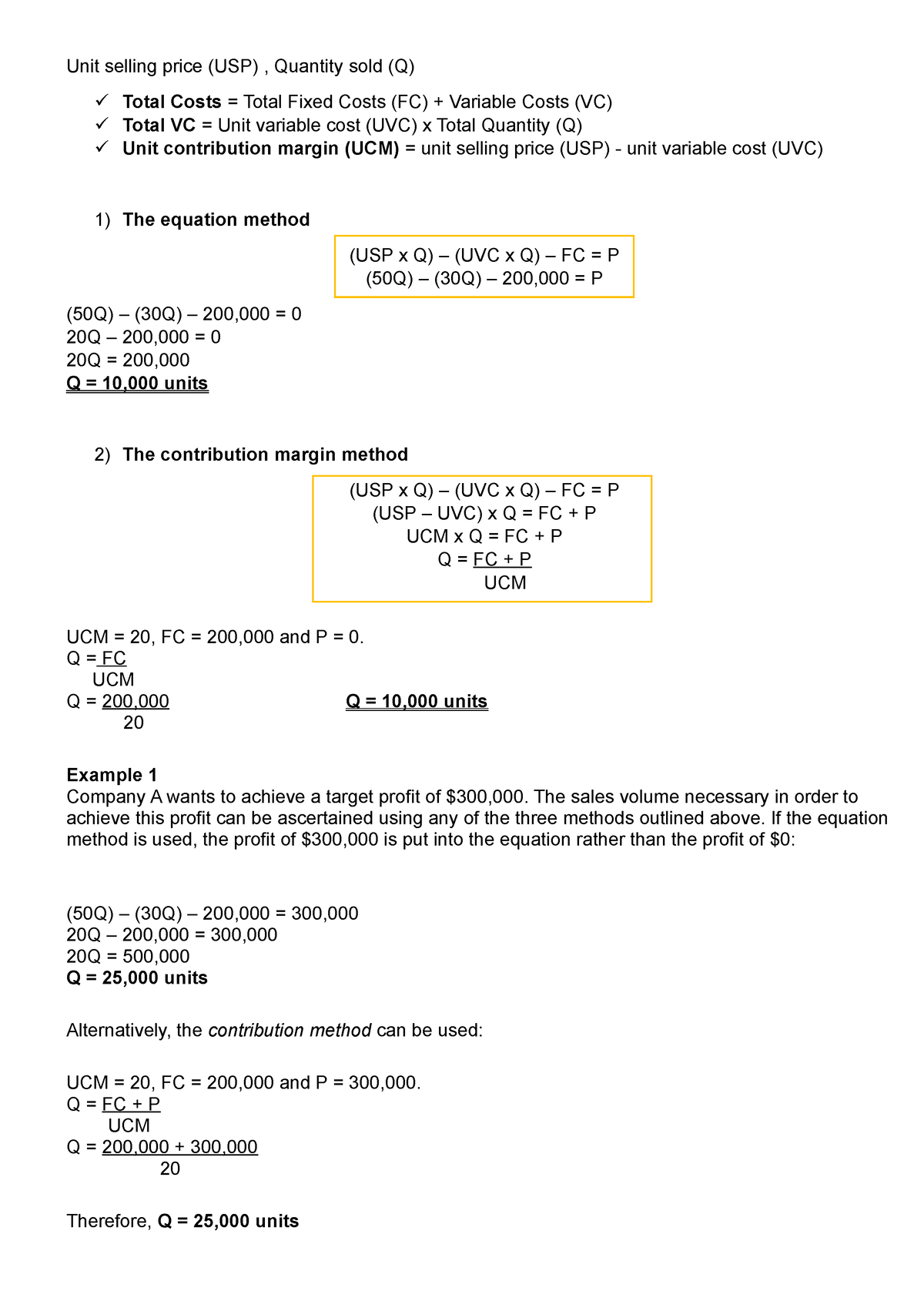 cost-volume-profit-cvp-analysis-unit-selling-price-usp-quantity