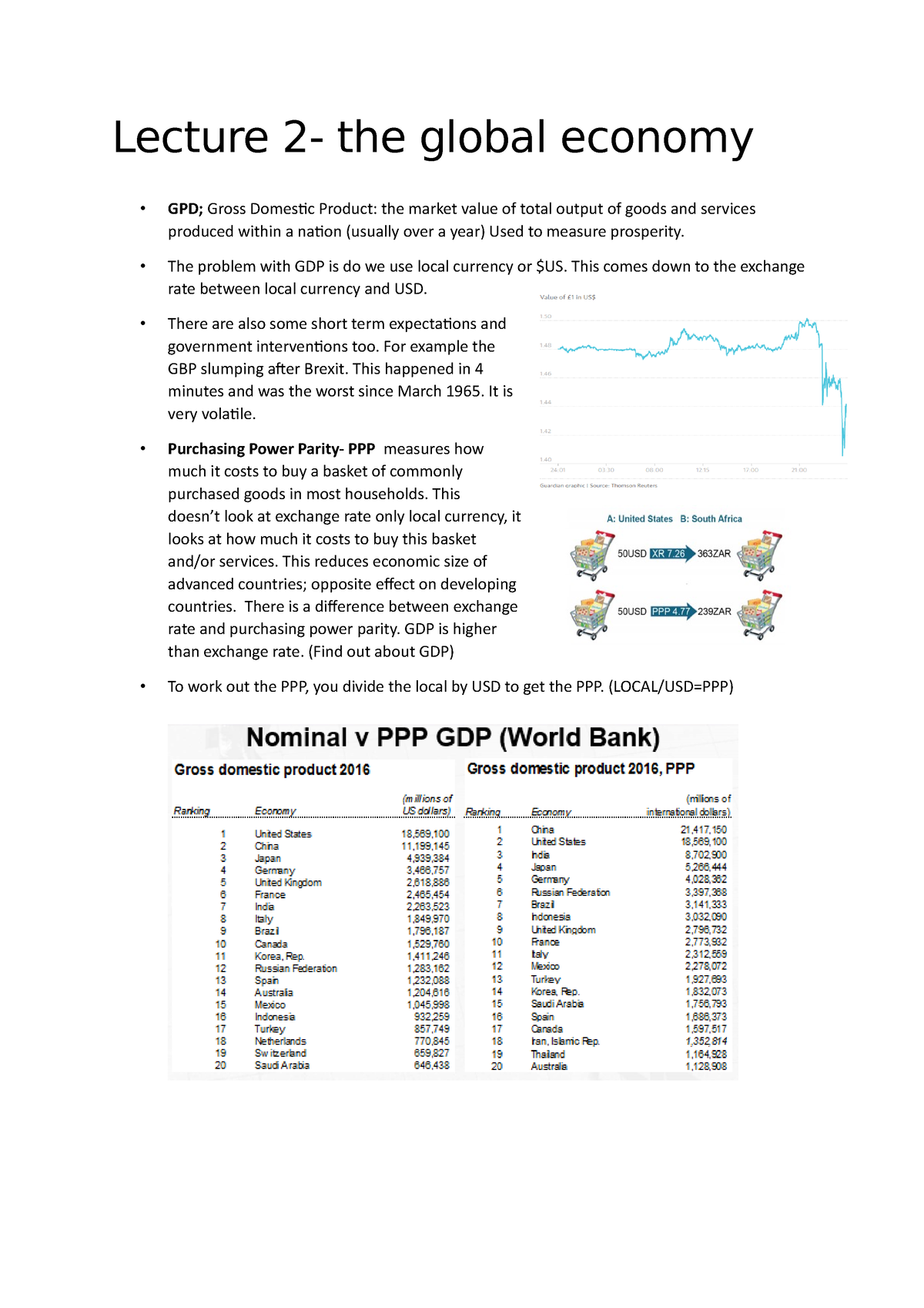 global economy thesis