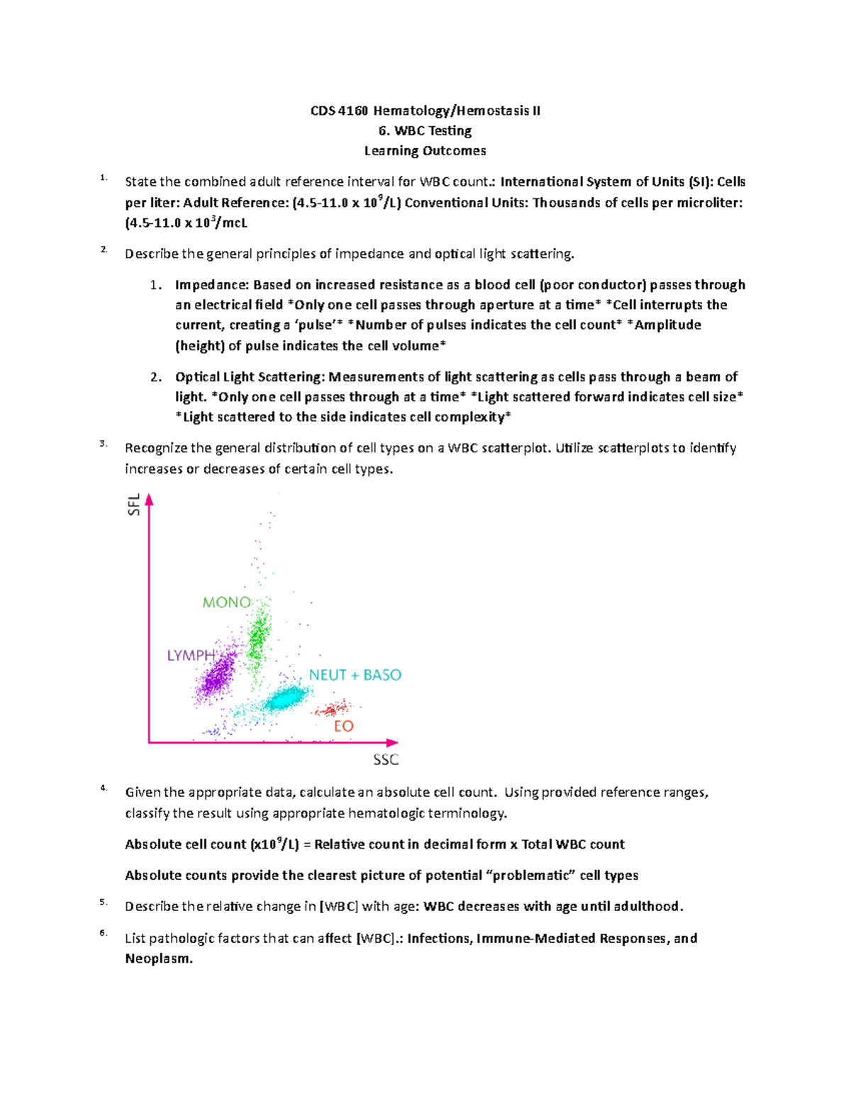 6-3-wbc-testing-learning-outcomes-cds-4160-hematology-hemostasis-ii-6