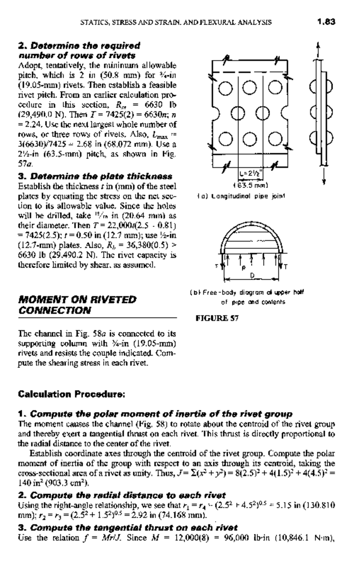 Handbook of civil engineering calculations 18 Determine the required number of rows of rivets