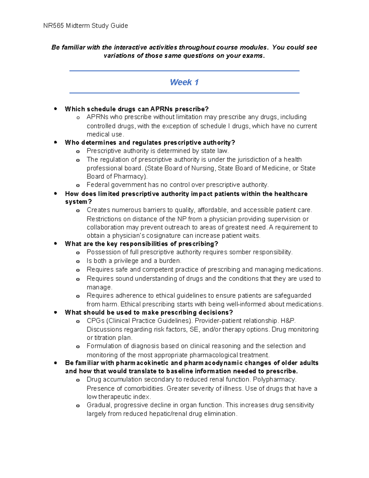 Midterm Review Final - These Are Helpful When Studying, - Be Familiar ...