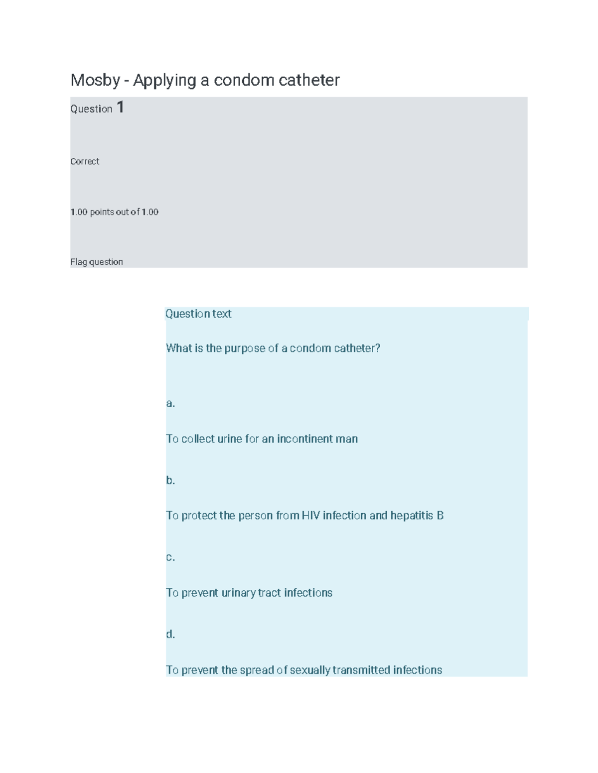 Mosby Applying a condom catheter Mosby Applying a condom catheter