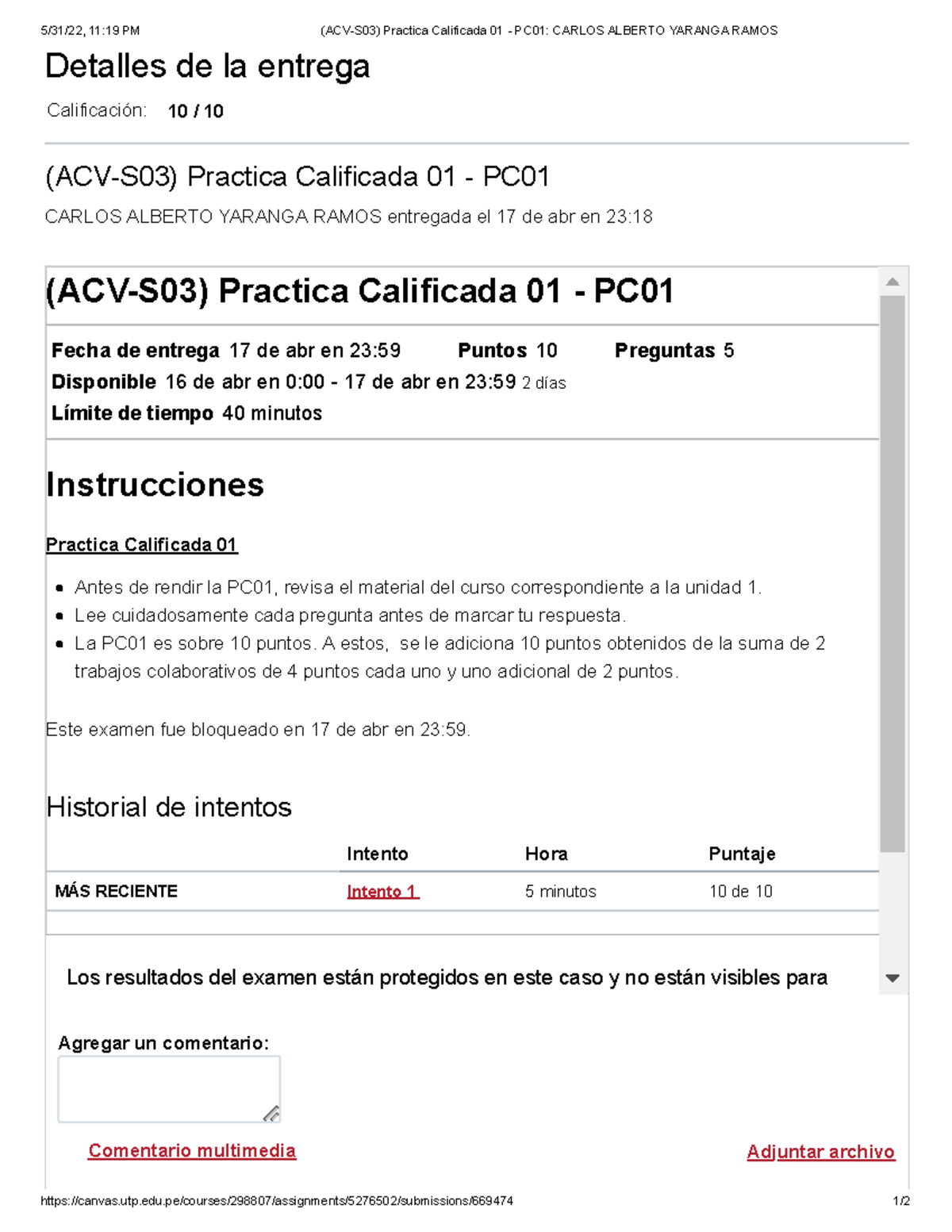 (ACV-S03) Practica Calificada 01 - PC01 Carlos Alberto Yaranga Ramos ...