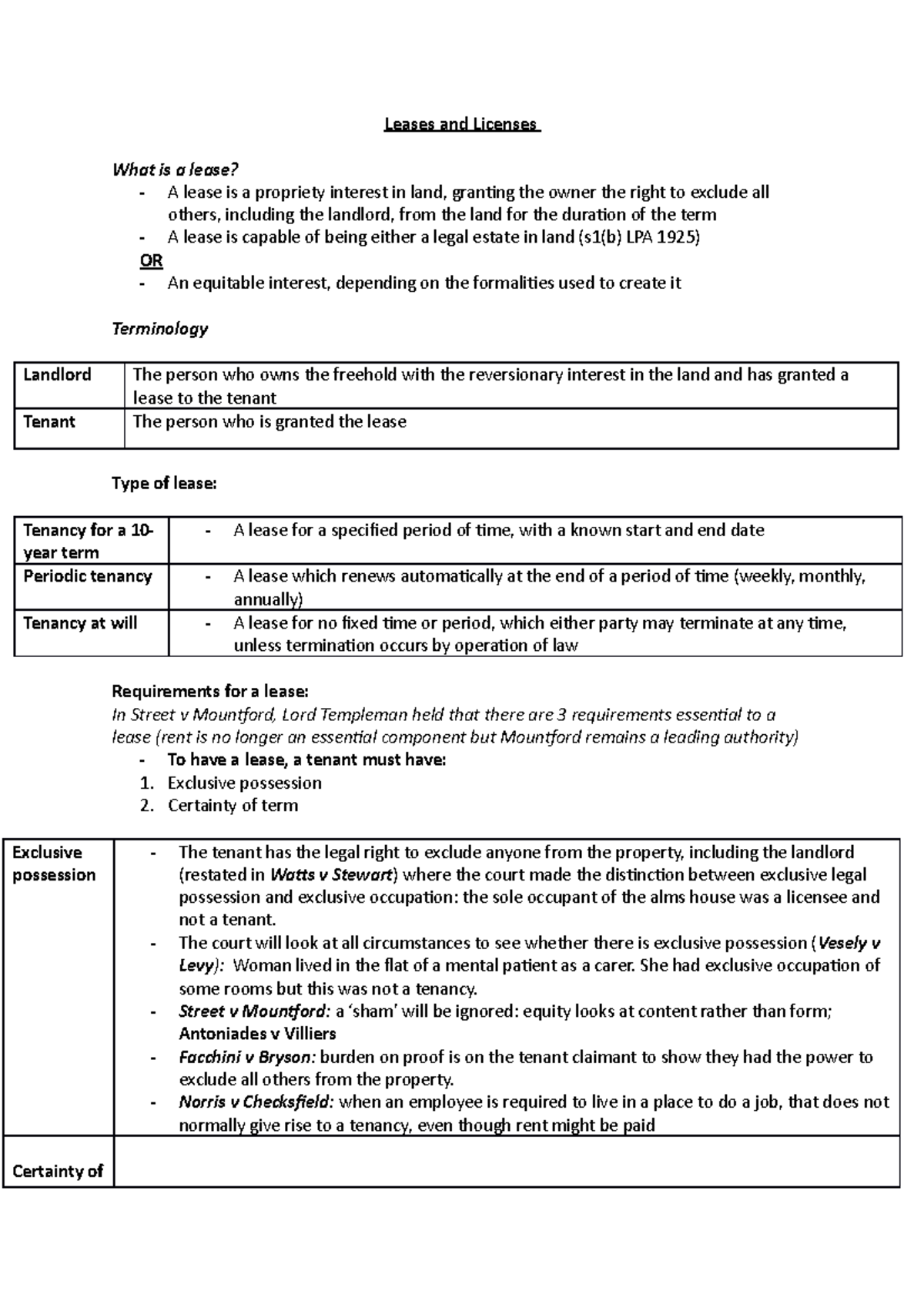 Leases And Licenses Leases And Licenses What Is A Lease A Lease Is Leases And Licenses Leases And Licenses What Is A Lease A Lease Is