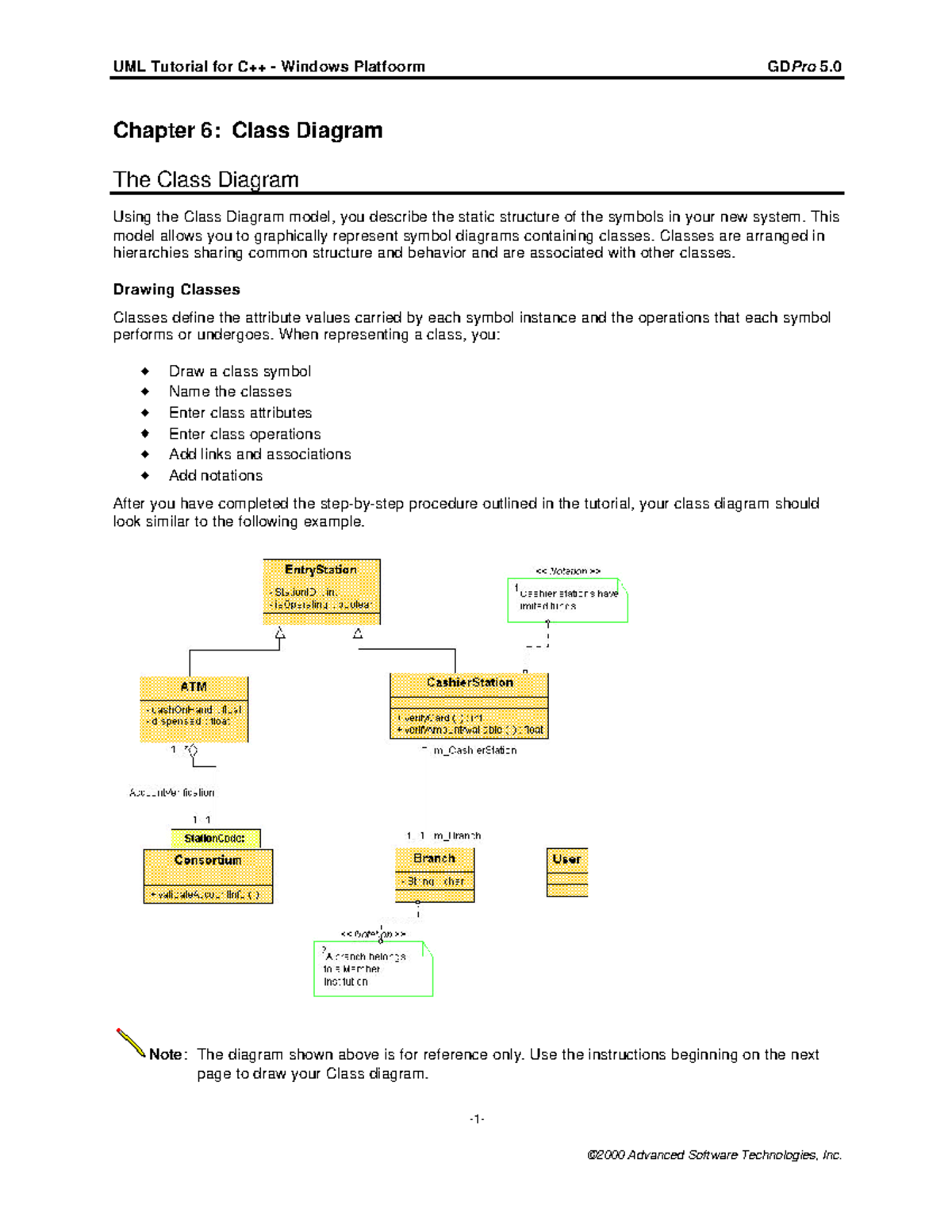 Chapter 6-Class Diagram -1- Chapter 6: Class Diagram The Class Diagram ...