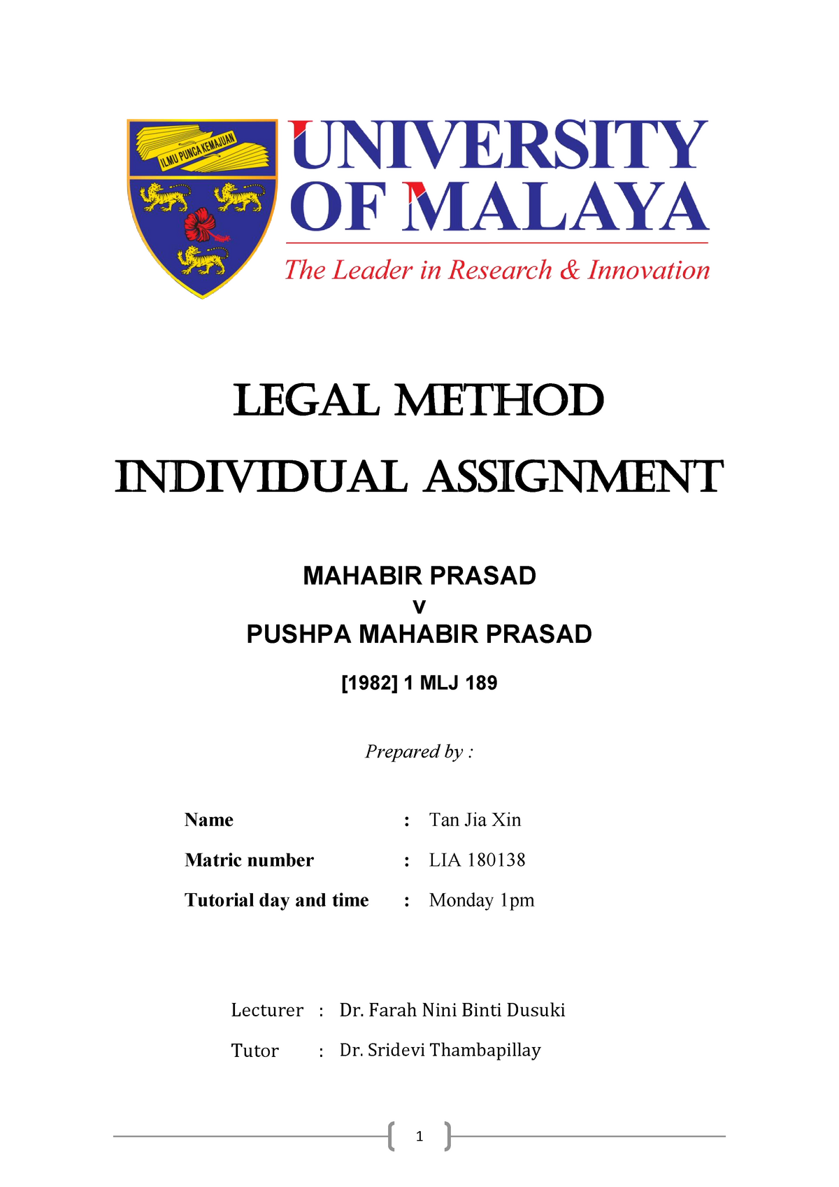 malaysian law on assignment